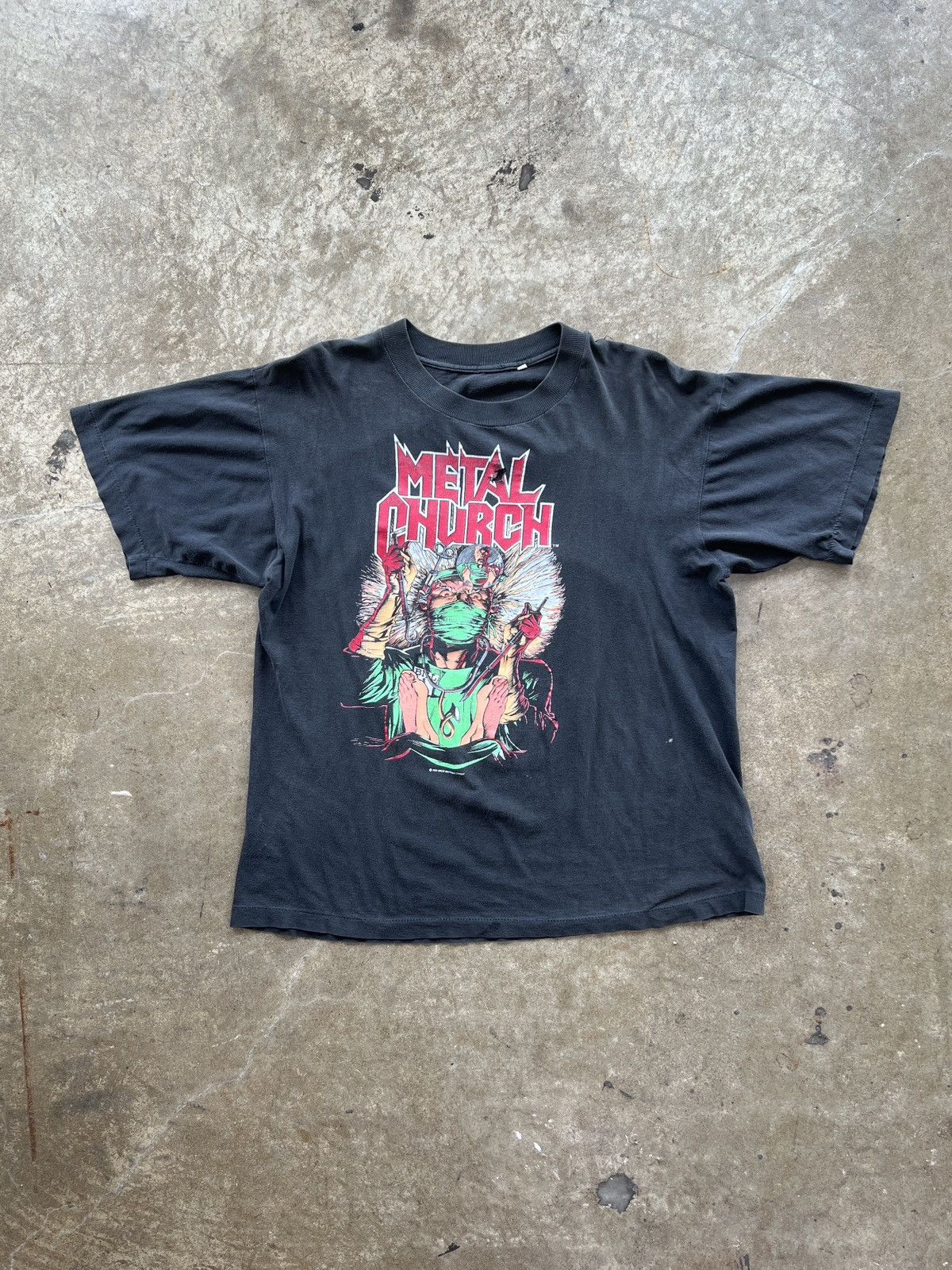 Band Tees Vintage 1989 Metal Church Fake Healer Tee Large Size US L / EU 52-54 / 3 - 2 Thumbnail