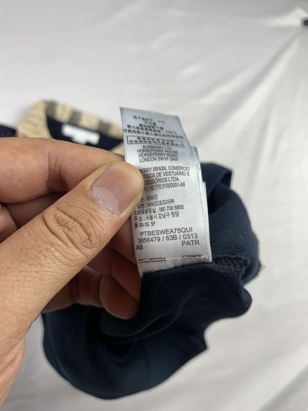 Burberry Burberry Black Cloud Collar Nova Check Fitted Polo Shirt Size S / US 4 / IT 40 - 15 Thumbnail
