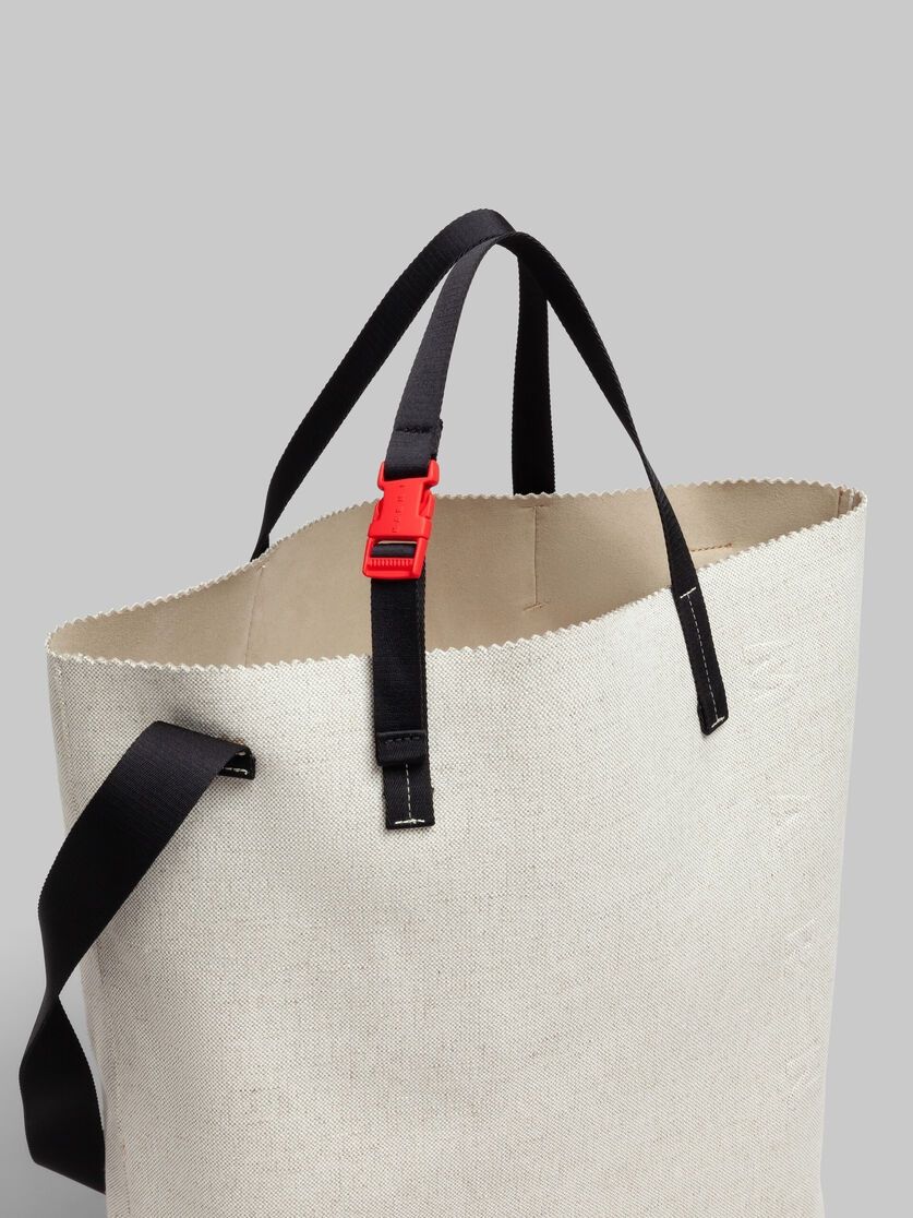 Marni o1w1db11125 Size :OS/Canvas Tribeca Shopper in White Size ONE SIZE - 3 Thumbnail