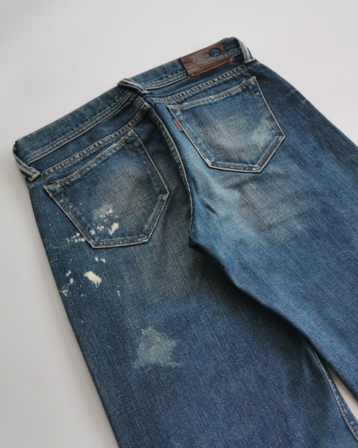 Japanese Brand Selvedge Luxluft Nave Japan Distressed Bleach Platter Jeans Size US 28 / EU 44 - 12 Thumbnail