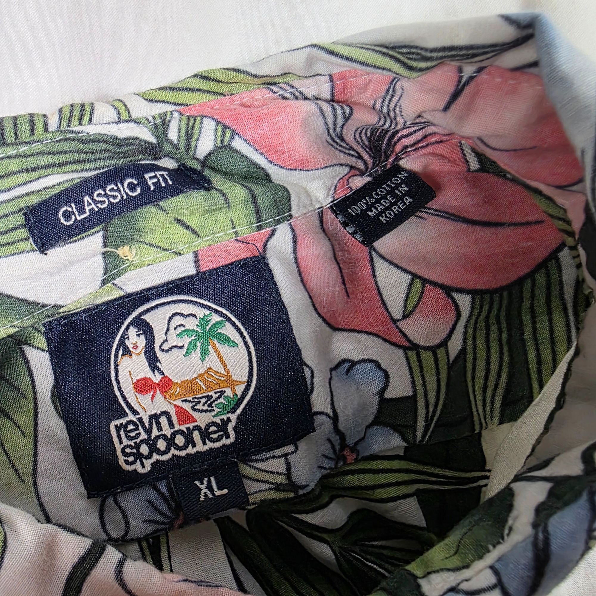 Reyn Spooner Reyn Spooner Classic Fit Mens Size XL Green White Floral Haw Size US XL / EU 56 / 4 - 5 Thumbnail