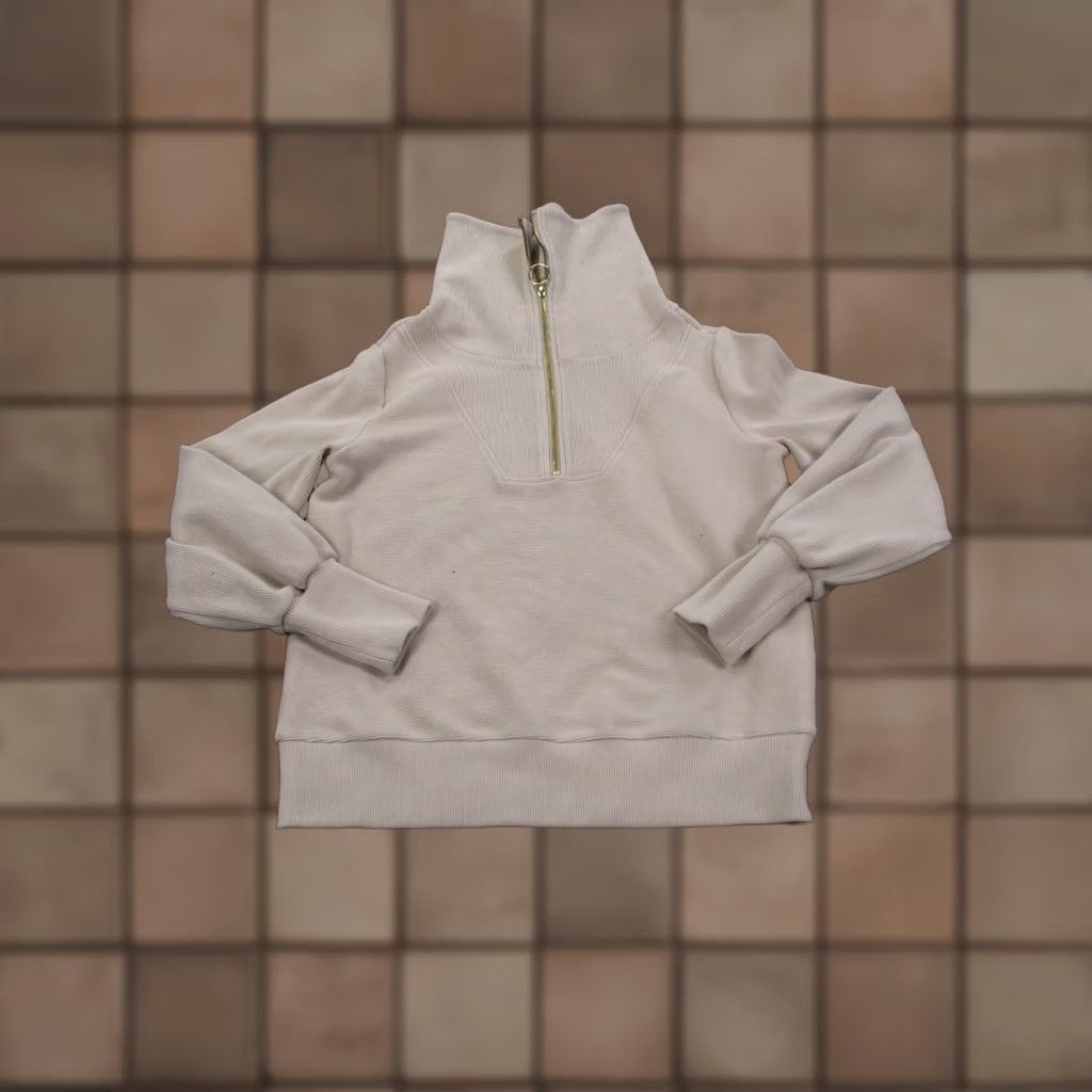 Varley Varley Jacket Womens XS Beige Windbreaker Outdoor 1/4 Zip Lightweight Thermal Windproof Regular Womens XS Beige Logo Patck? Size XS / US 0-2 / IT 36-38 - 1 Thumbnail