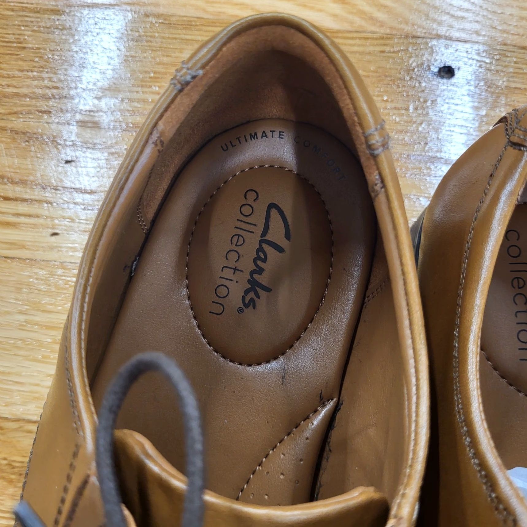 Clarks Clarks Tilden Cap Toe Oxford Shoes Men Dress Leather Lace Up Dark Tan Size 12 W Formal Shoes Size ONE SIZE - 5 Thumbnail