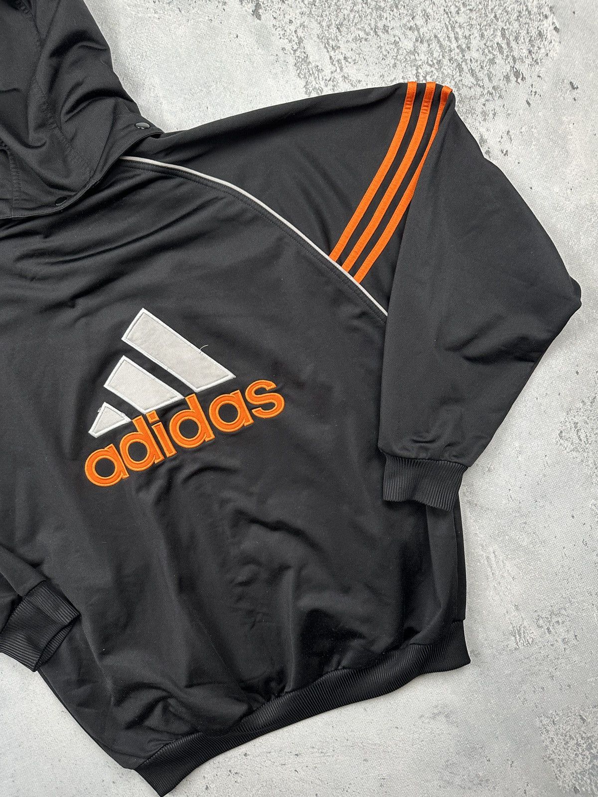 Adidas Vintage Y2K Adidas Hooded Track Jacket Stripes Oversized Fit Size US XL / EU 56 / 4 - 12 Thumbnail