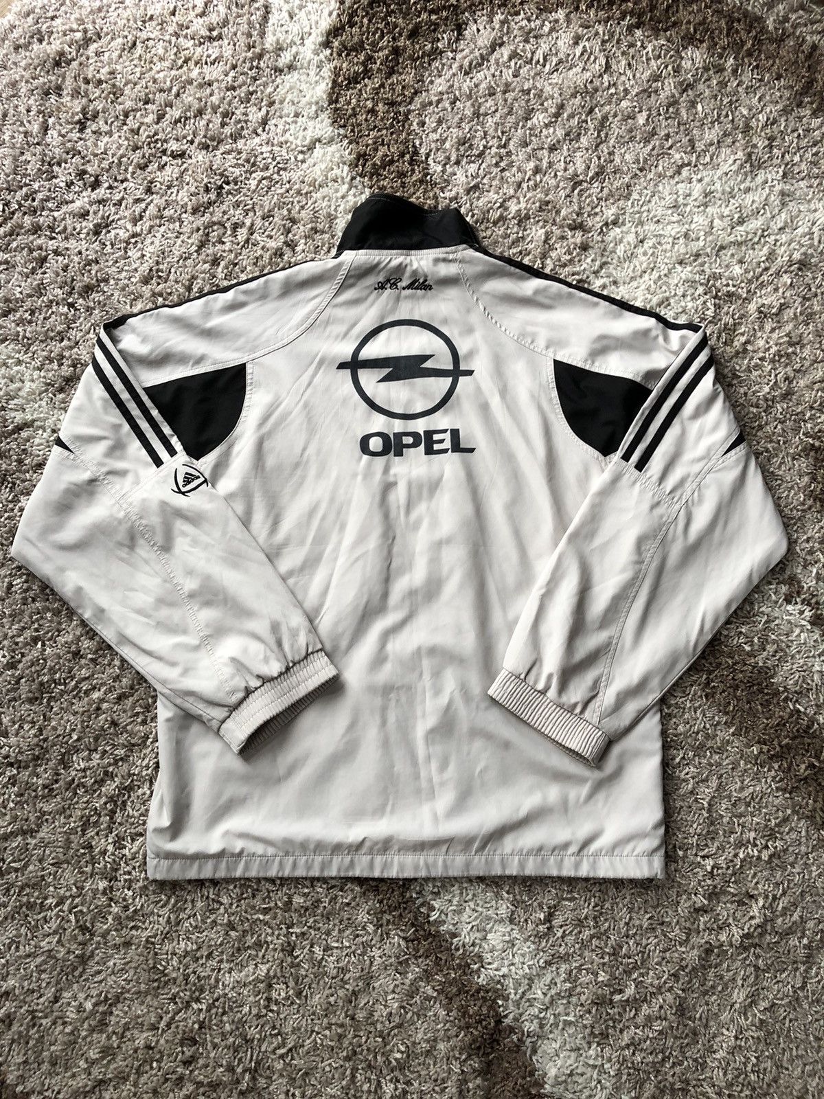 90s Vintage Adidas AC Milan Opel Top Zip Up Jacket