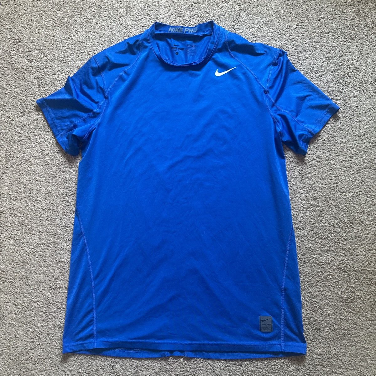 Nike Blue Nike Pro Dri Fit Shirt Size US L / EU 52-54 / 3 - 1 Thumbnail