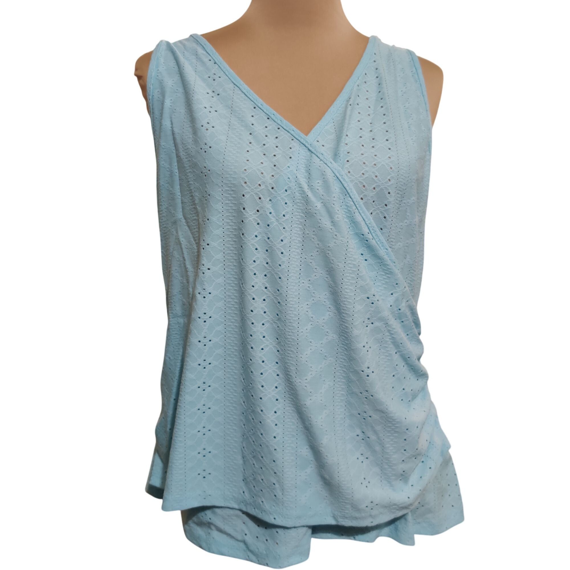 Shein Shein Curve Womens Plus Size Tank Top Eyelet Wrap Side Butto Size 3XL / US 20-22 - 1 Thumbnail