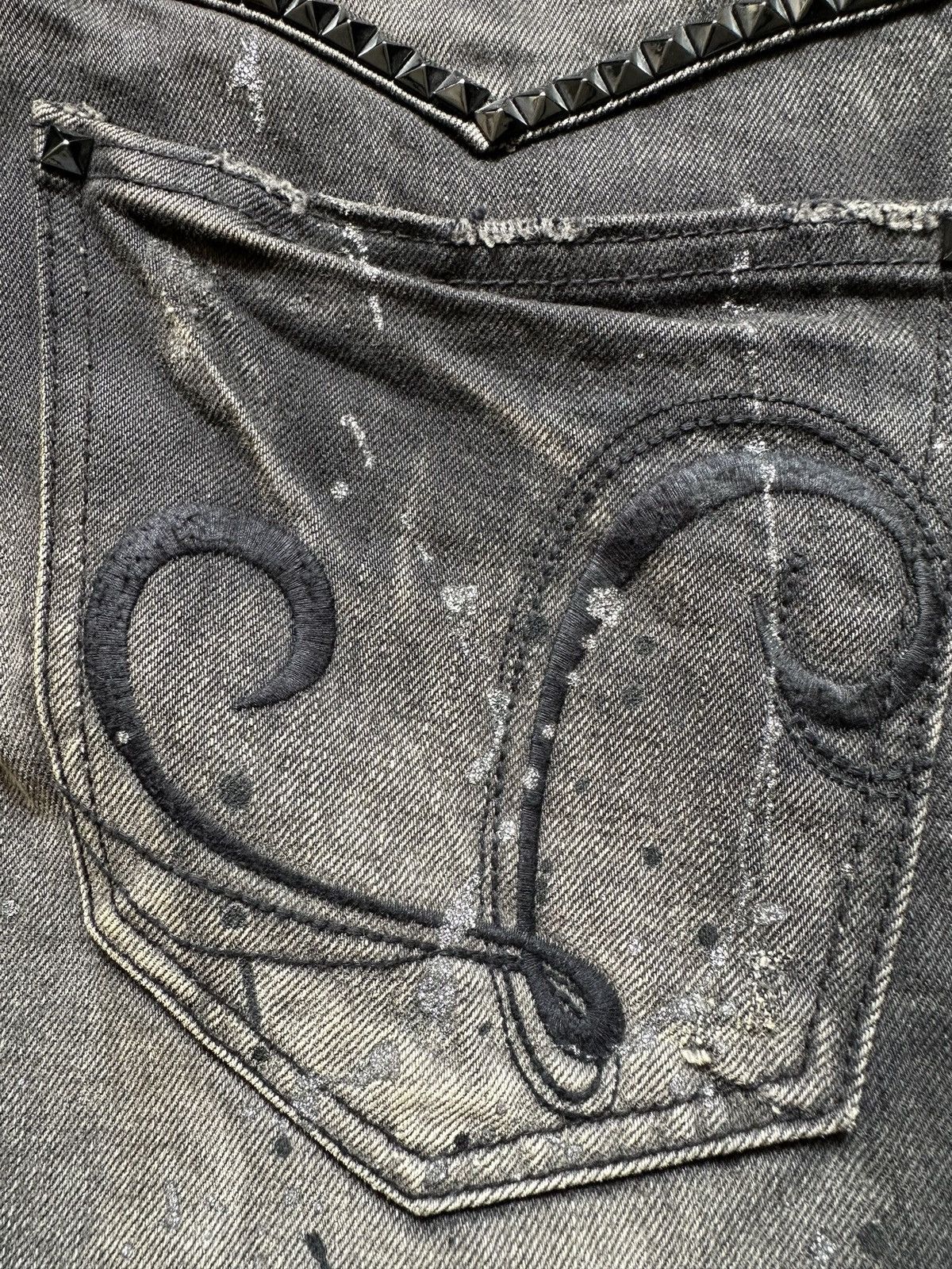 Yasuyuki Ishii 00’s LAGUST dusty studded gothic denim jeans Size US 30 / EU 46 - 11 Thumbnail