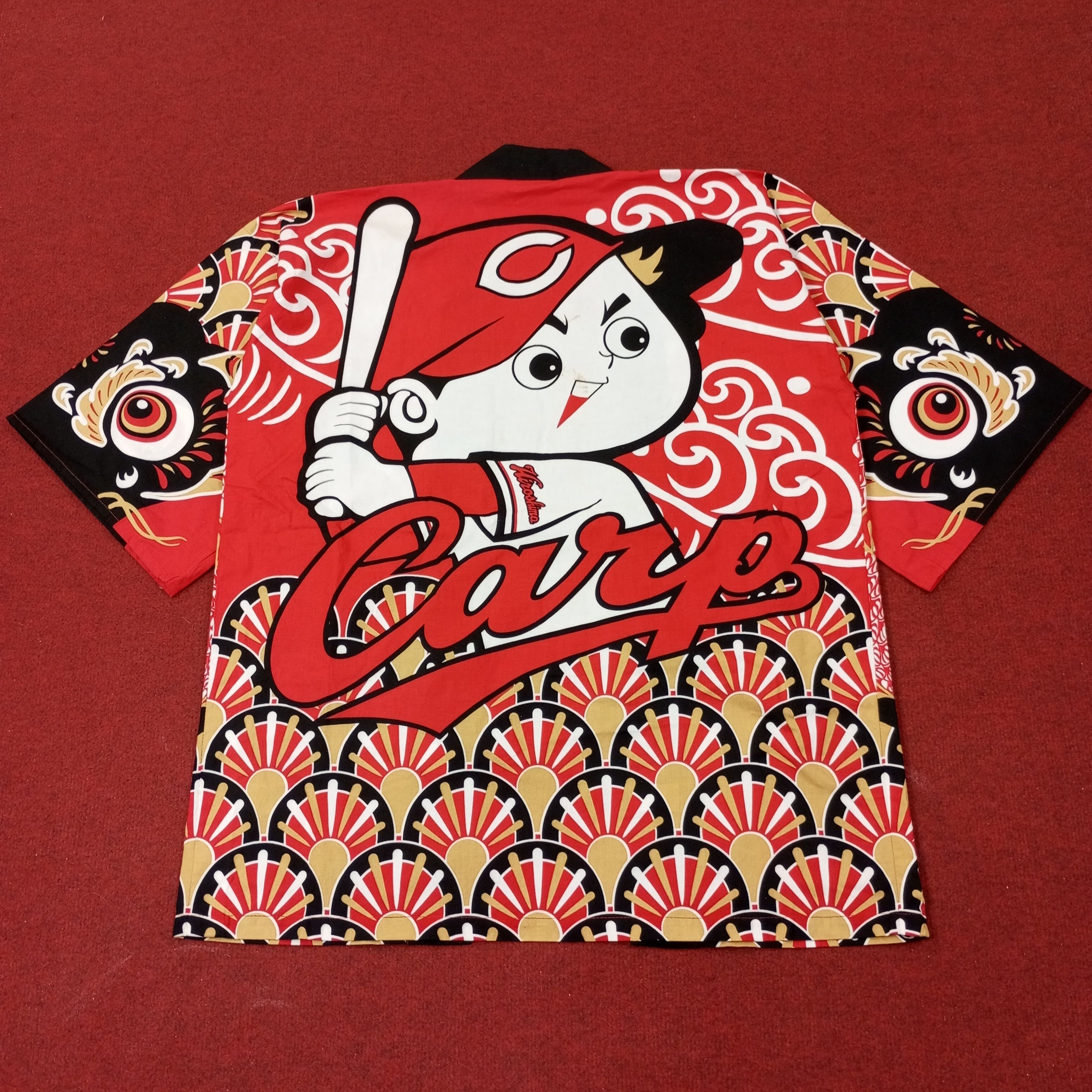 Vintage Hiroshima Toyo Carp Baseball Team Kimono Jacket c255n19 Size US XL / EU 56 / 4 - 1 Thumbnail