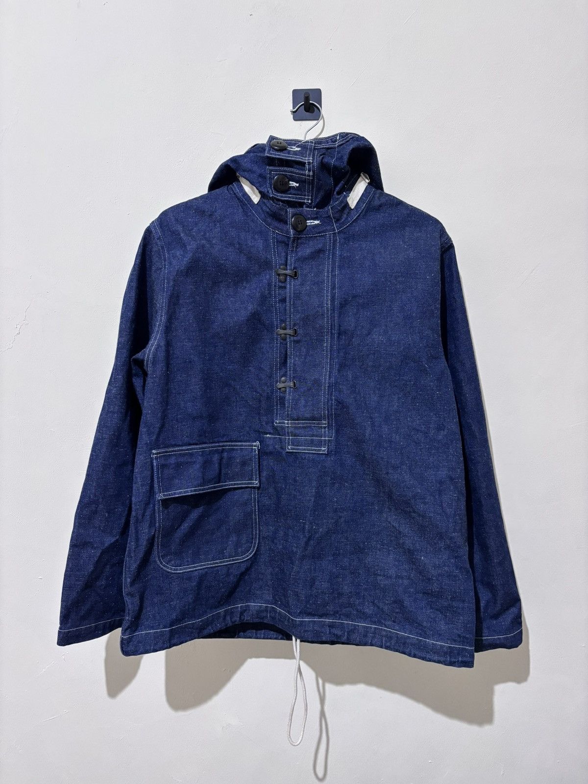 Japanese Brand OUTSTANDING COMPANY USN DENIM SMOCK JACKET WITH HOOK Size US M / EU 48-50 / 2 - 1 Thumbnail