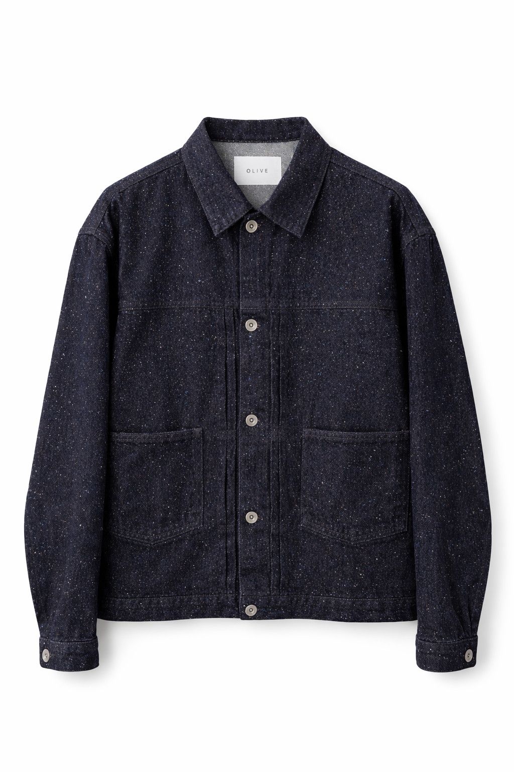 Olive Olive Speckled Raw Indigo Denim Chore Jacket Levis Selvedge Size US M / EU 48-50 / 2 - 1 Thumbnail