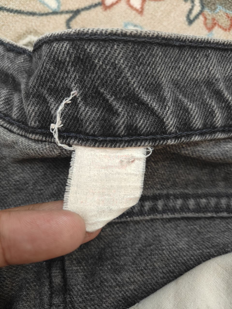 Levi's 90s Vintage Levi's 550 Charcoal Black Orange Tab Denim Size US 38 / EU 54 - 11 Thumbnail