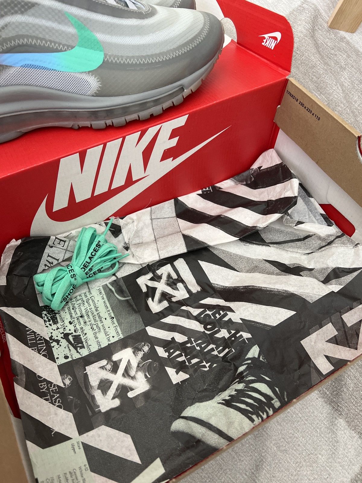 Nike × Off-White Nike air max 97 x off white menta size 8.5us Size US 8.5 / EU 41-42 - 2 Thumbnail