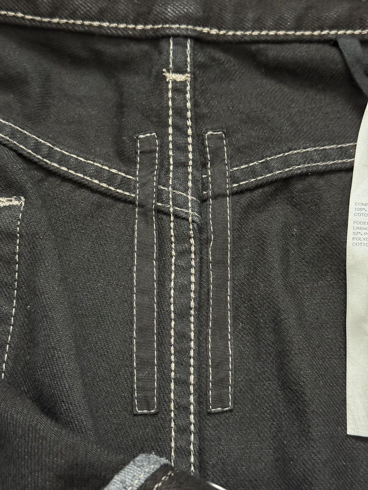 Rick Owens FW22 Rick Owens DRKSHDW Black Waxed Performa Cut Denim Jeans Size US 36 / EU 52 - 7 Thumbnail