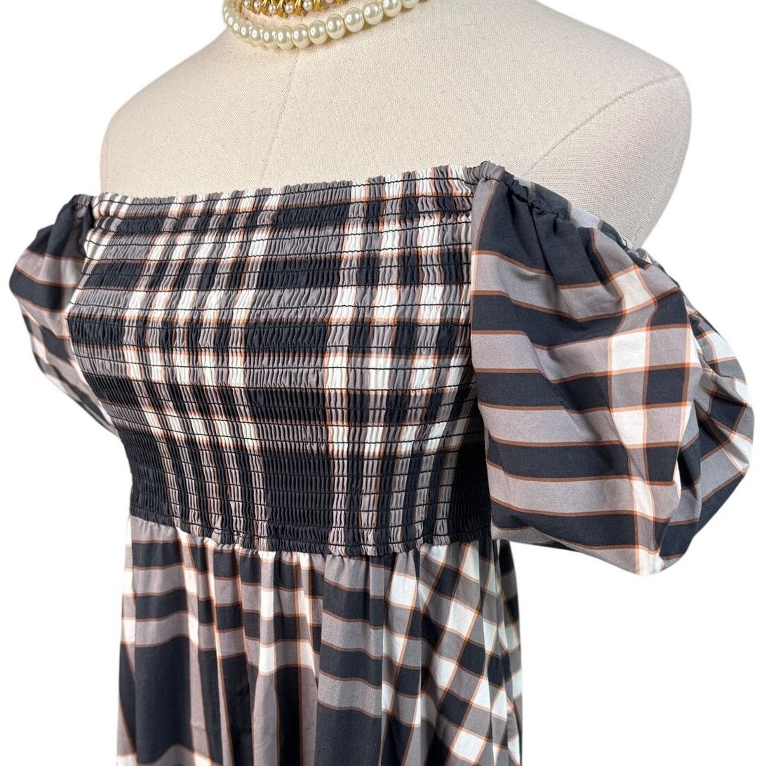 CAROLINE CONSTAS Caroline Constas Gianna Maxi Dress Black Fall Plaid M Size M / US 6-8 / IT 42-44 - 9 Thumbnail