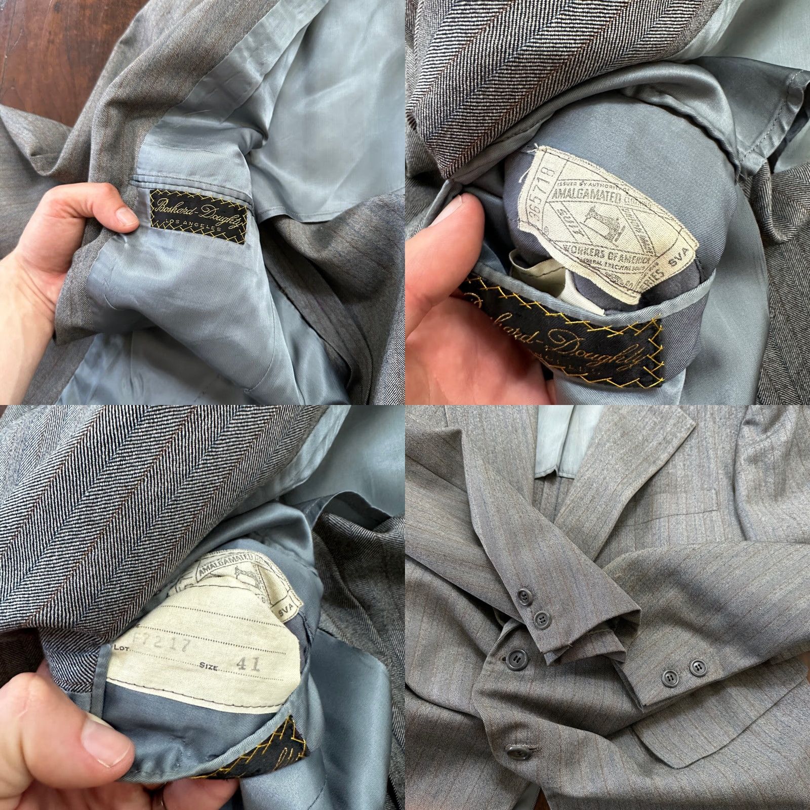 Vintage VINTAGE Brown Striped Wool Sport Jacket Mens 41 33x27 Rockabilly 1970s Jacket Length Regular Wool Size US XS / EU 42 / 0 - 9 Thumbnail