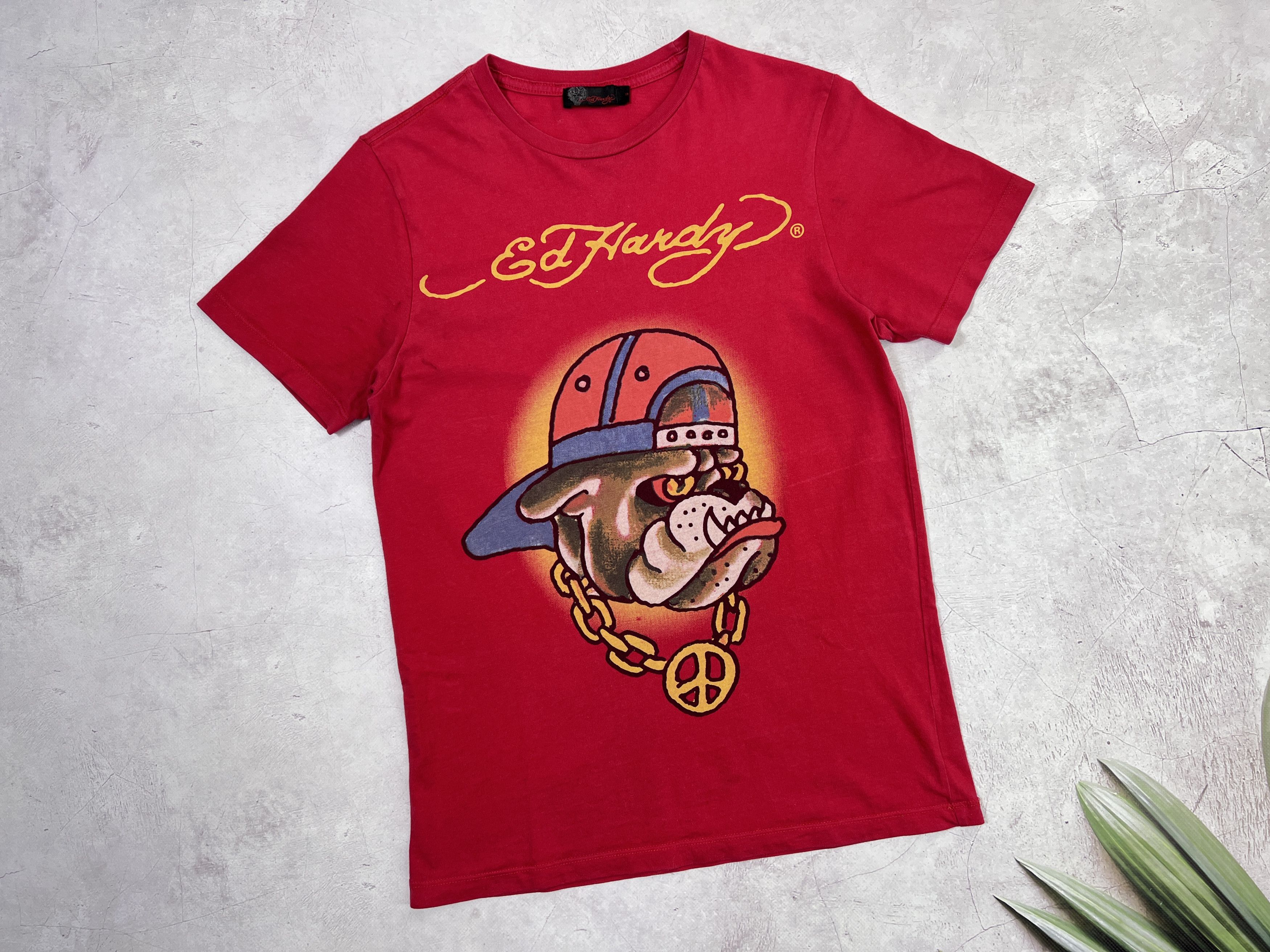 Christian Audigier × Ed Hardy × Vintage Ed Hardy T-Shirt BullDog Big Logo Size US S / EU 44-46 / 1 - 3 Thumbnail