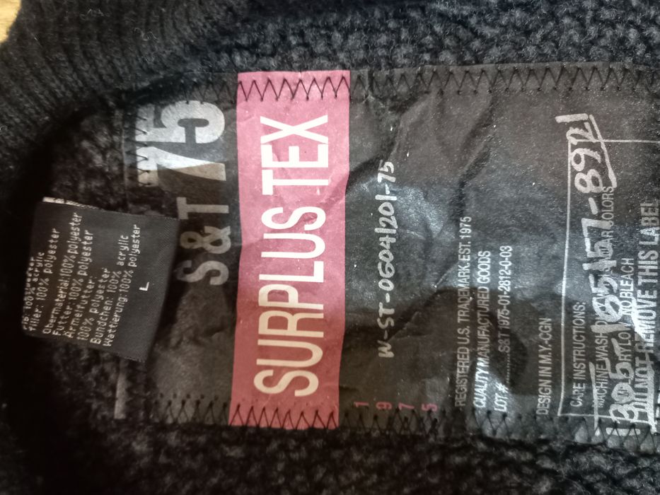 Vintage VINTAGE SURPLUS TEX S&T 75 90S MILITARY BLACK QUILTED JACKET