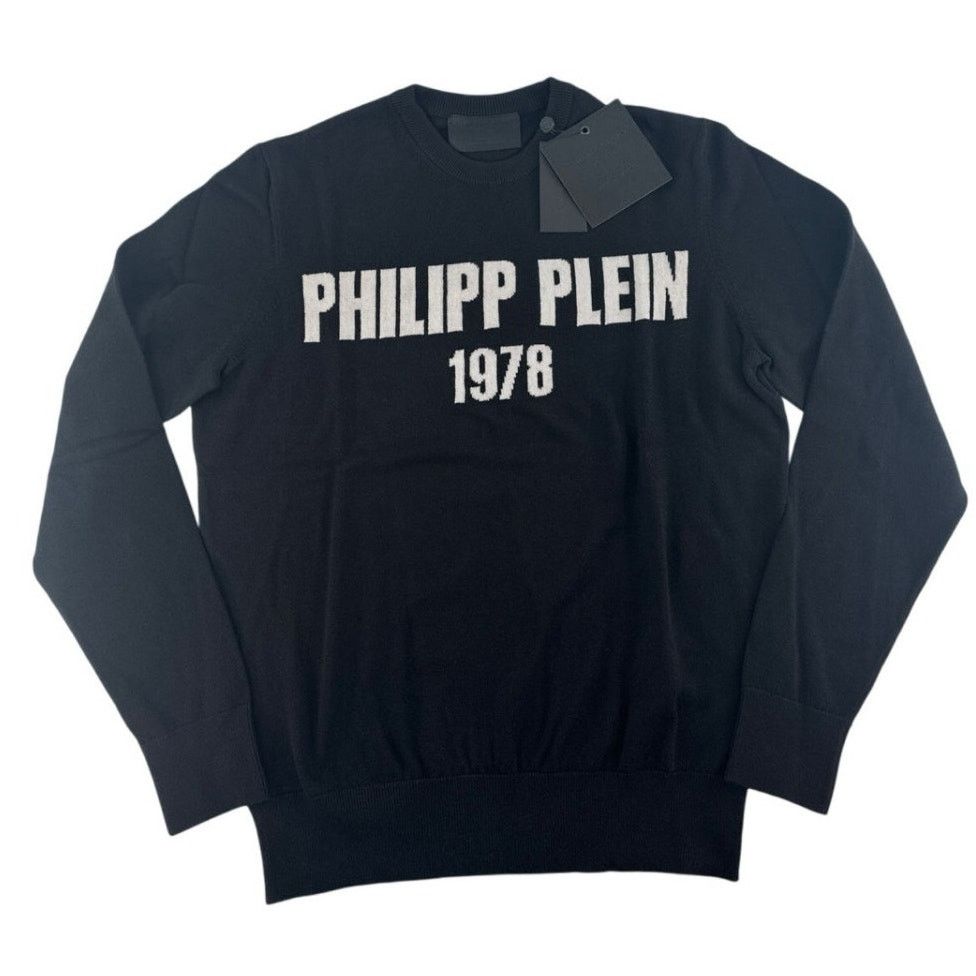 Philipp Plein Philipp Plein 1978 Black Round Neck Pullover Sweater XXL Size US XXL / EU 58 / 5 - 8 Thumbnail