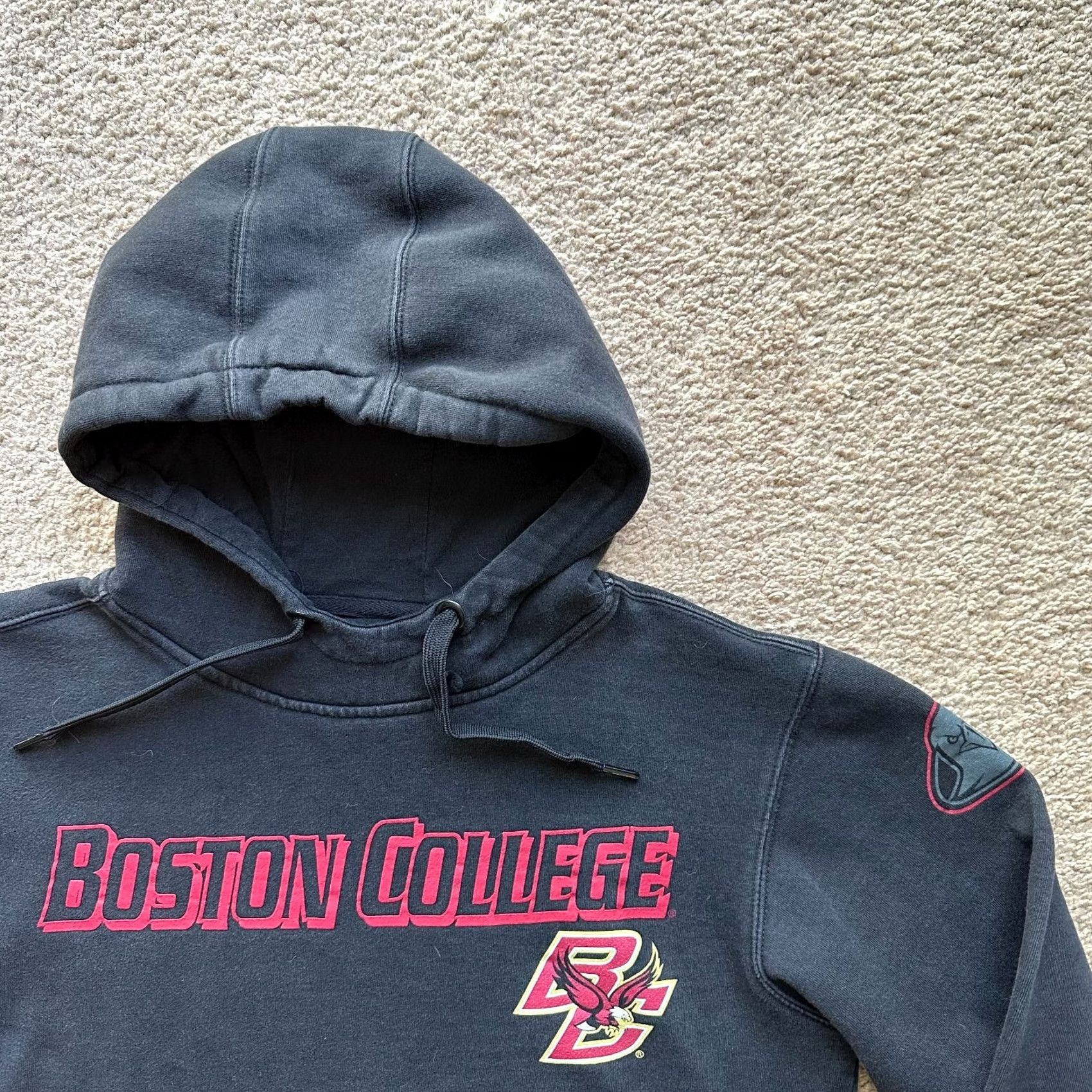 Vintage Champs Boston College Sweatshirt Womens Small Hoodie Pullover Black College Size S / US 4 / IT 40 - 4 Thumbnail