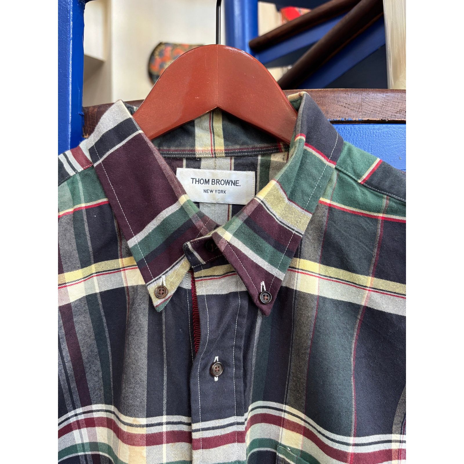 Thom Browne Thom Browne Red/Green Plaid Button-Down Shirt Sz 5, XXL Size US XXL / EU 58 / 5 - 3 Thumbnail