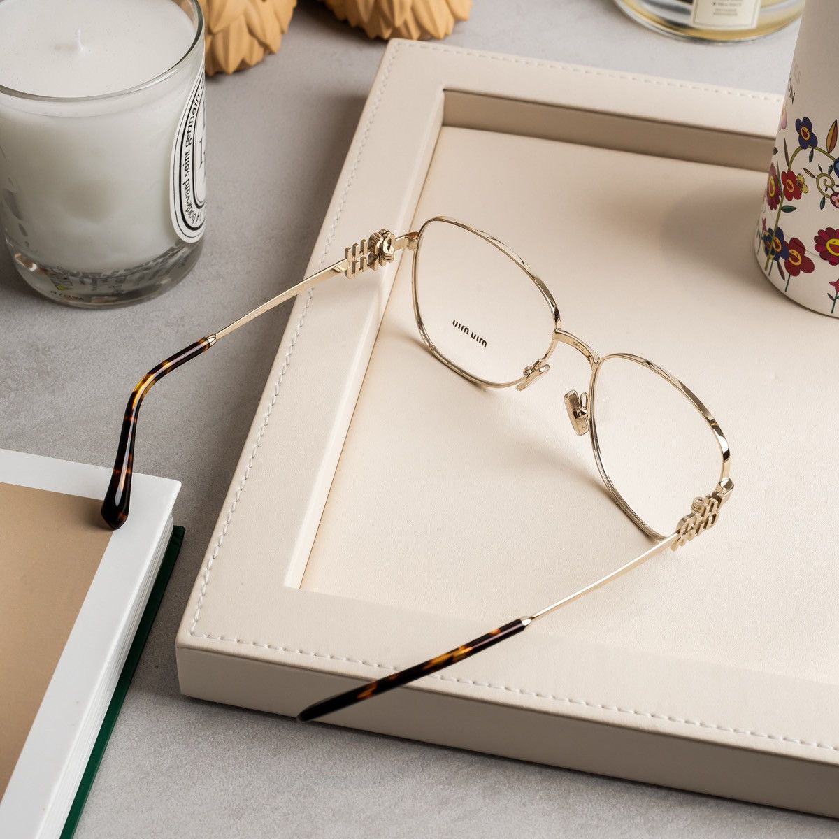 Miu Miu MIU MIU 0MU 50XV ZVN1O1 GLASSES Size ONE SIZE - 4 Thumbnail