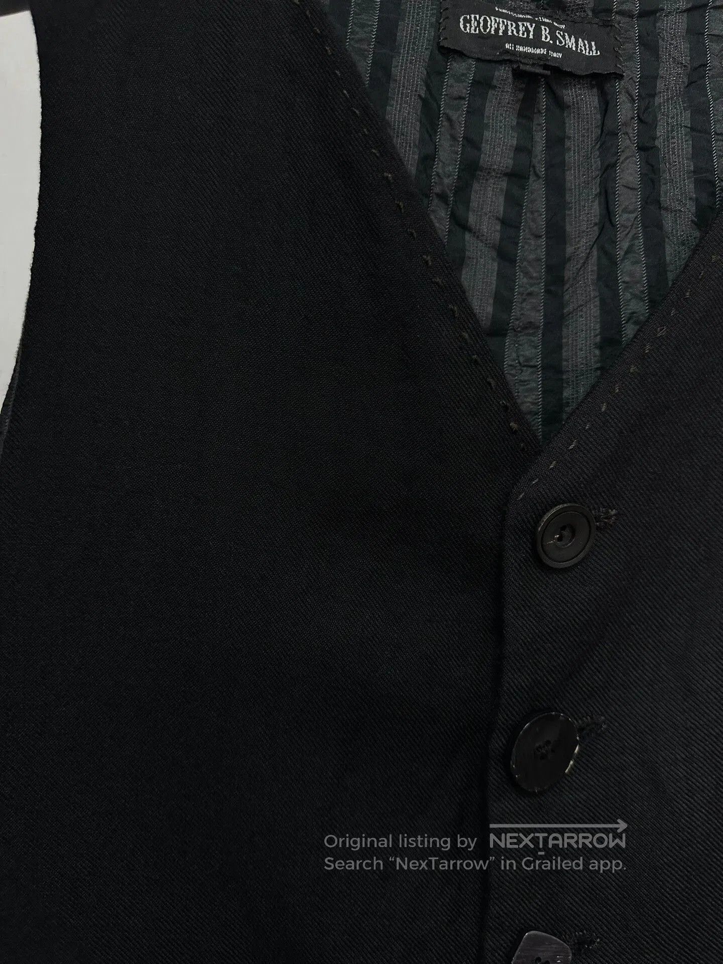Geoffrey B. Small black cashmere checkered vest by geoffrey b. Size US S / EU 44-46 / 1 - 5 Thumbnail