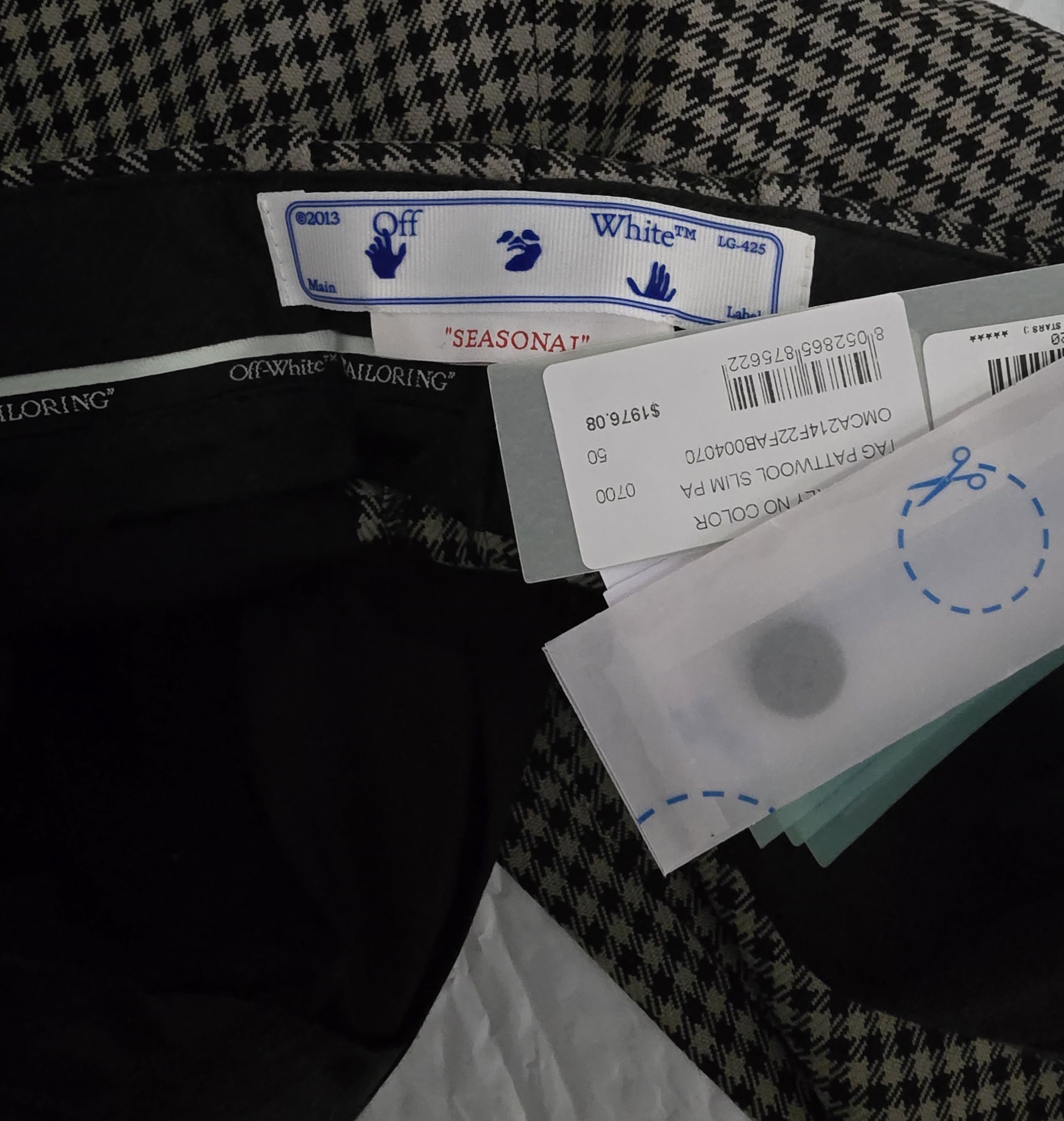 Off-White Off-White Tag Pattwool Slim Pant Warm Gray Size US 34 / EU 50 - 4 Thumbnail