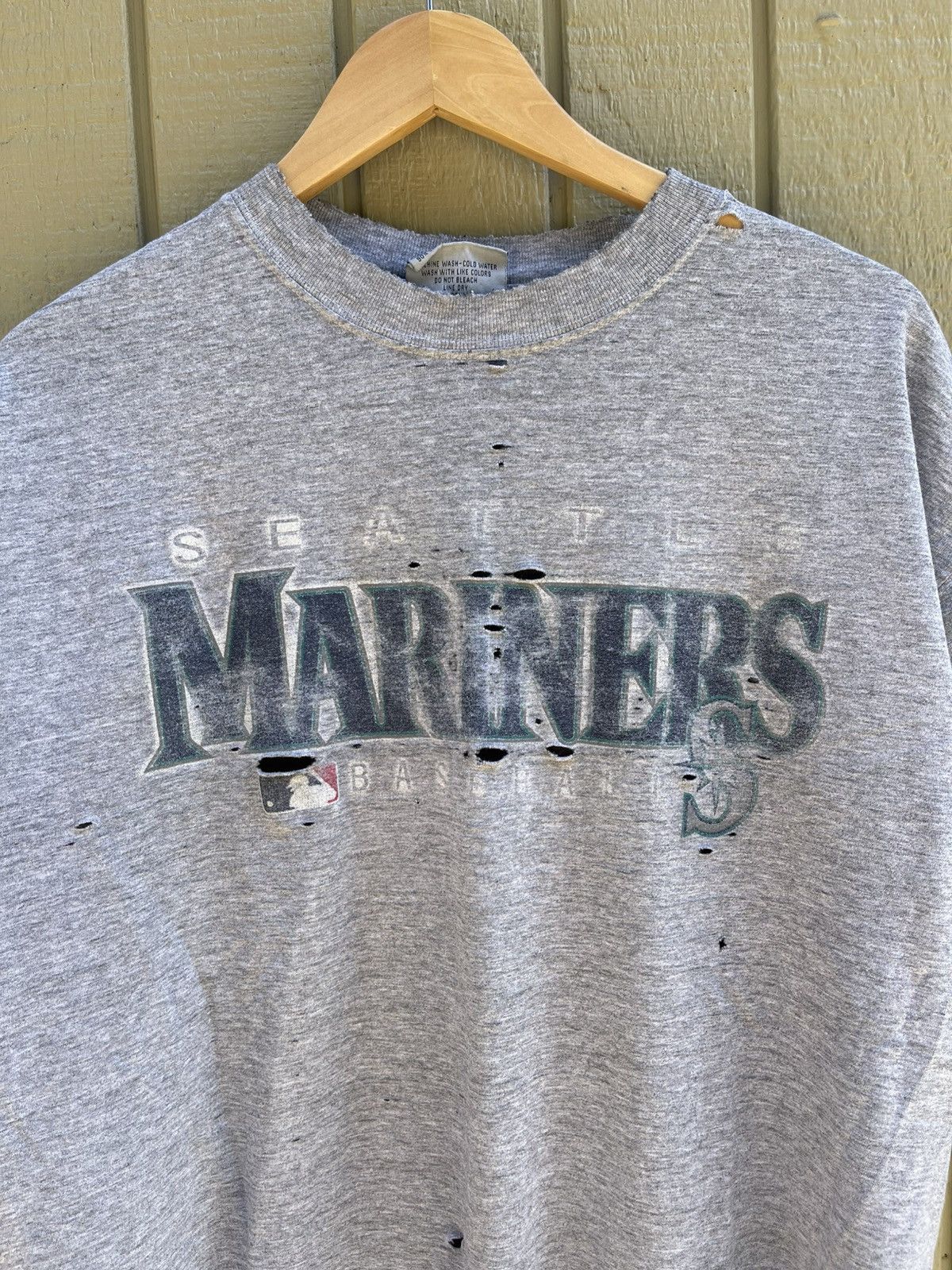 MLB Vintage 90s Seattle Mariners Thrashed Shirt Size US XL / EU 56 / 4 - 2 Thumbnail