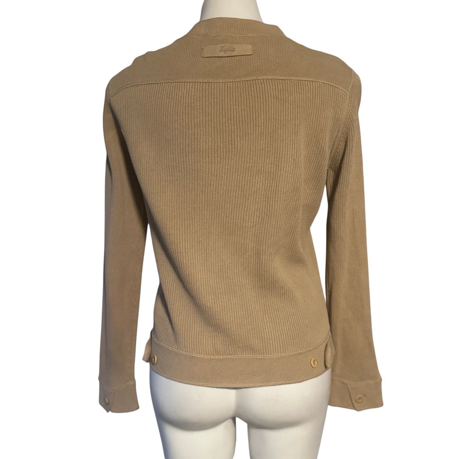Esprit Esprit Tan Utility Button Front Sweater - Medium Size M / US 6-8 / IT 42-44 - 4 Thumbnail