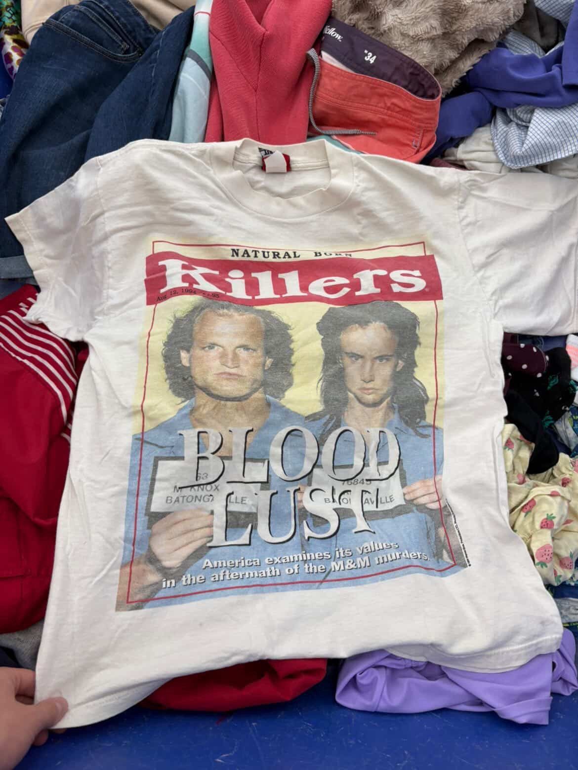 Giant Natural Born Killers white graphic tee 1994 GRAIL Size US L / EU 52-54 / 3 - 1 Thumbnail