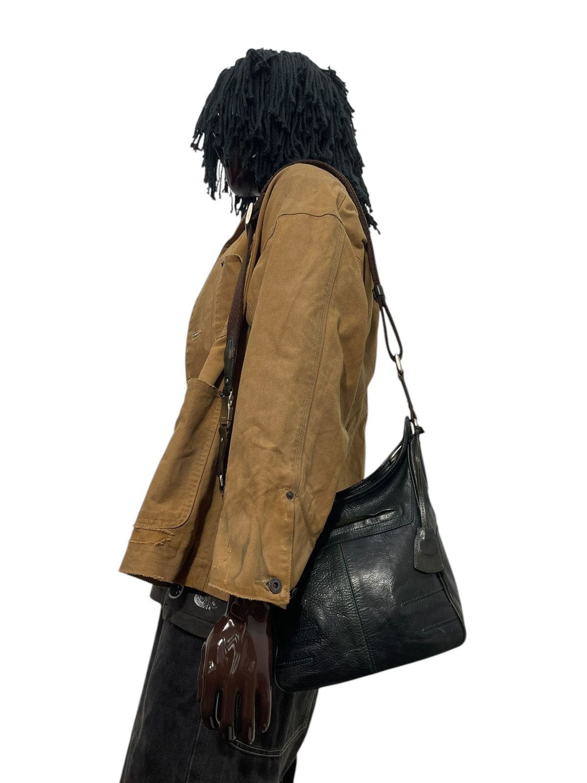 Genuine Leather Full Leather Aniary Japan Dark Green Cross Body Bag 1🟩6 Size ONE SIZE - 2 Thumbnail