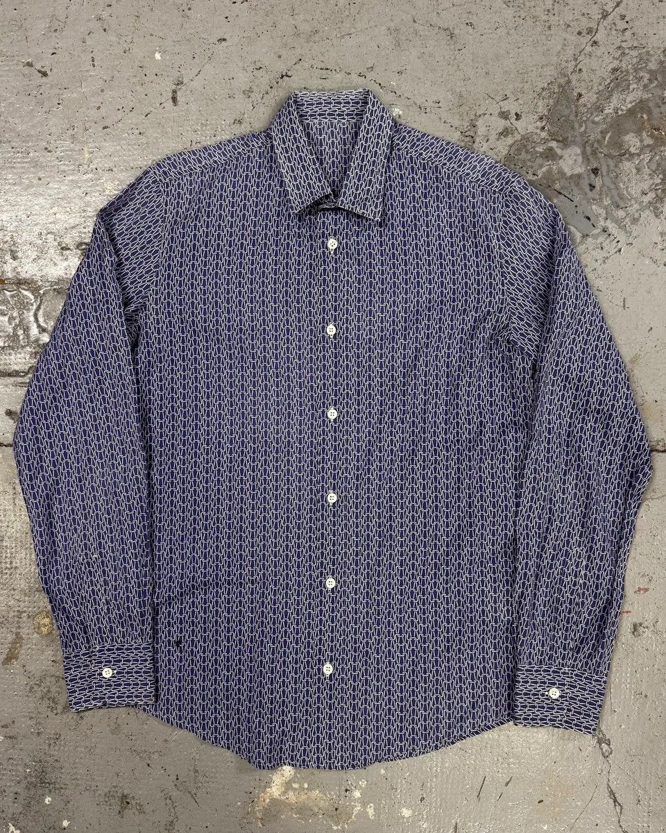 Maison Margiela 2000s Maison Martin Margiela Blue Abstract Shirt Size US M / EU 48-50 / 2 - 1 Thumbnail