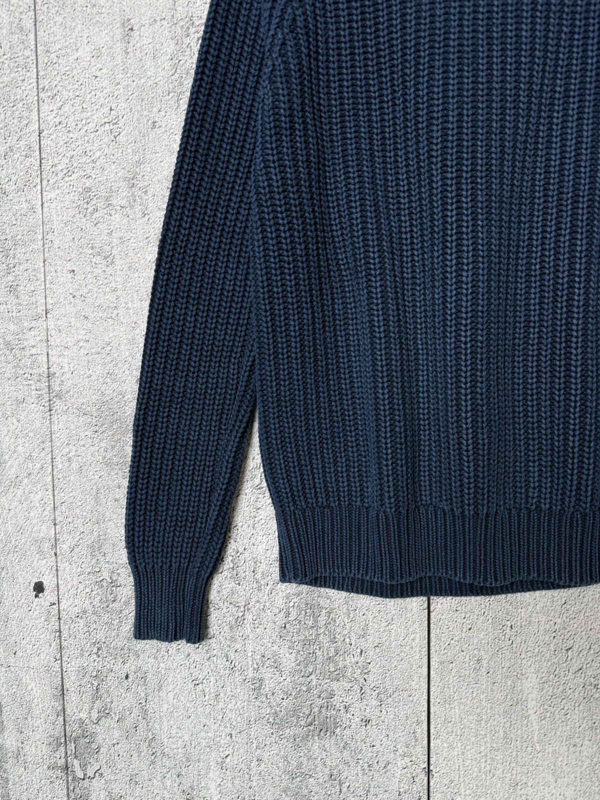Our Legacy Our Legacy AW 15 Indigo Dyed Men Knitted Heavyweight Sweater Size US M / EU 48-50 / 2 - 4 Thumbnail