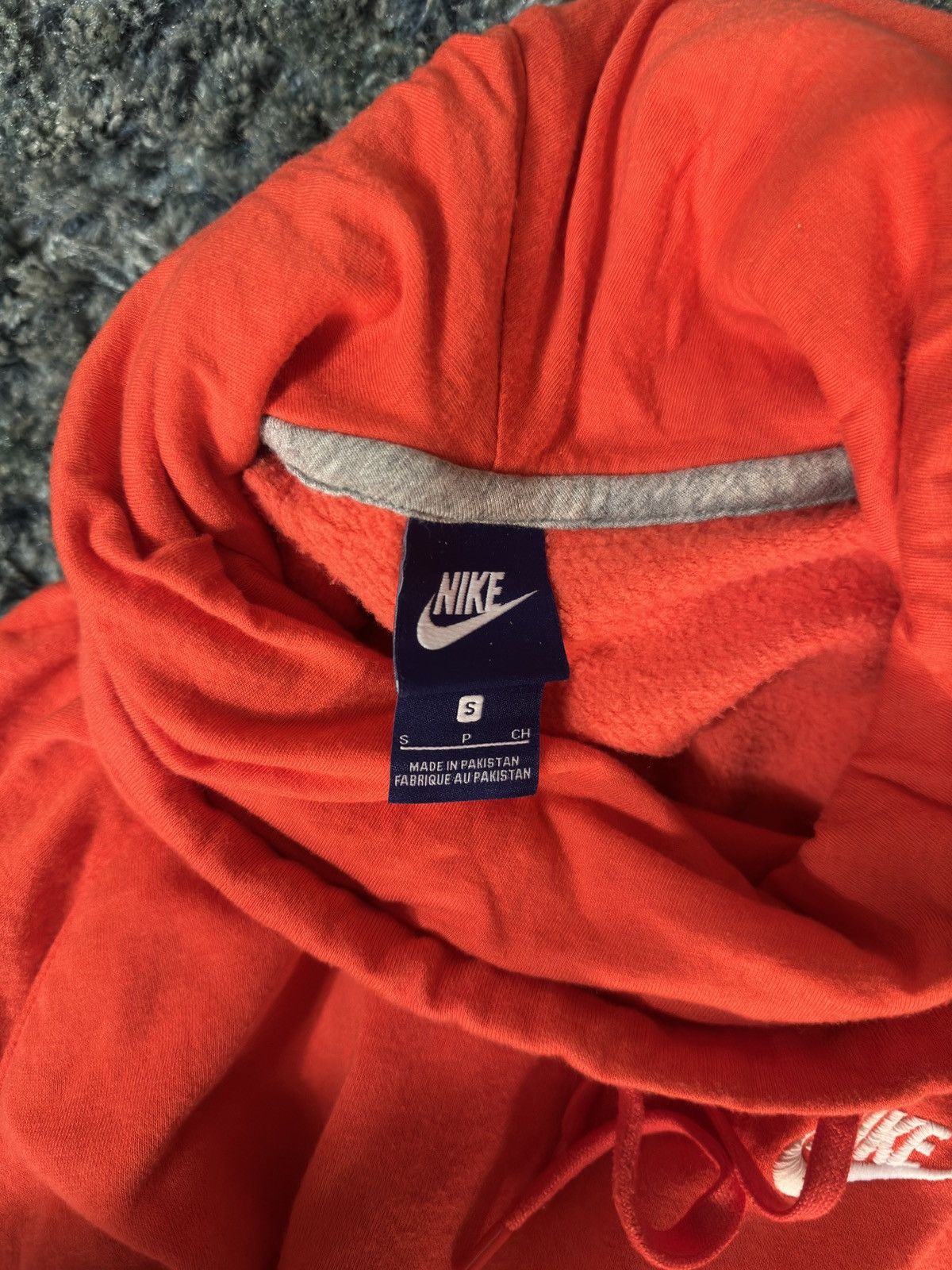 Nike Rare Women Oversized Poncho Orange Nike Hoodie S Pullover Size S / US 4 / IT 40 - 6 Thumbnail
