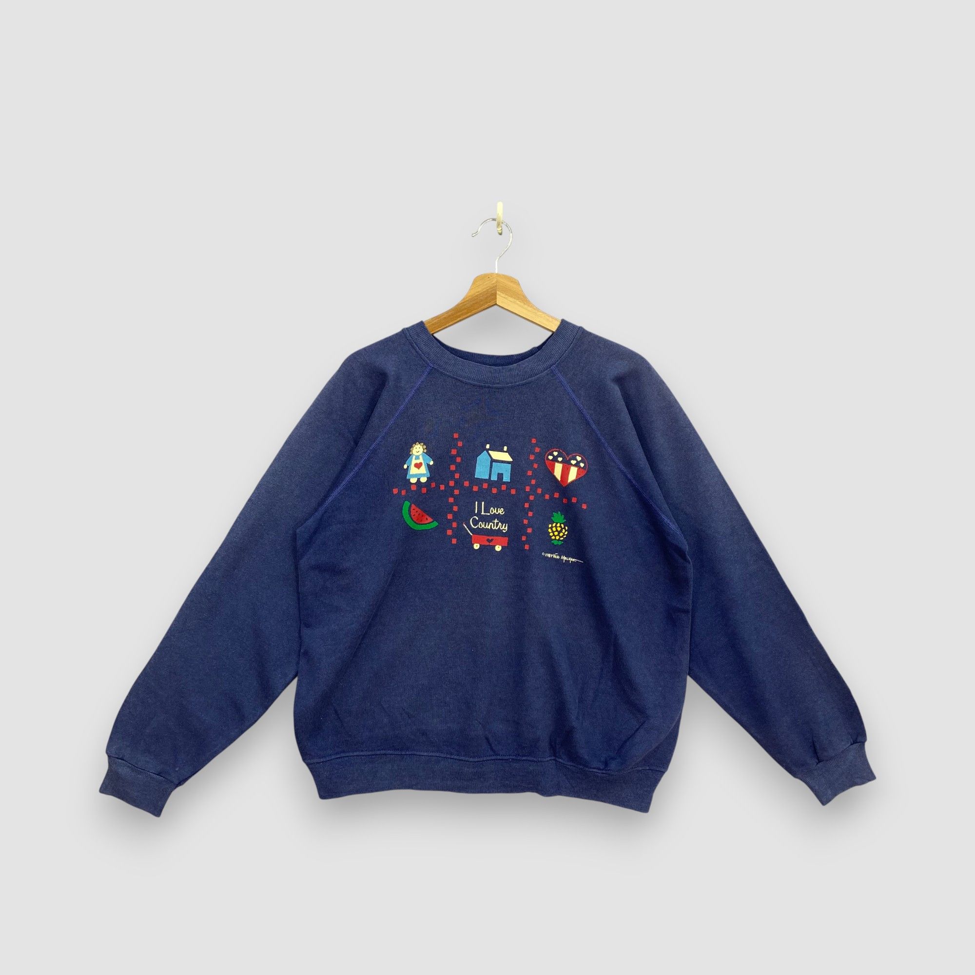 Vintage Vintage 80s Hanes Novelty Sweater Graphic Pullover Jumper Size US L / EU 52-54 / 3 - 1 Thumbnail