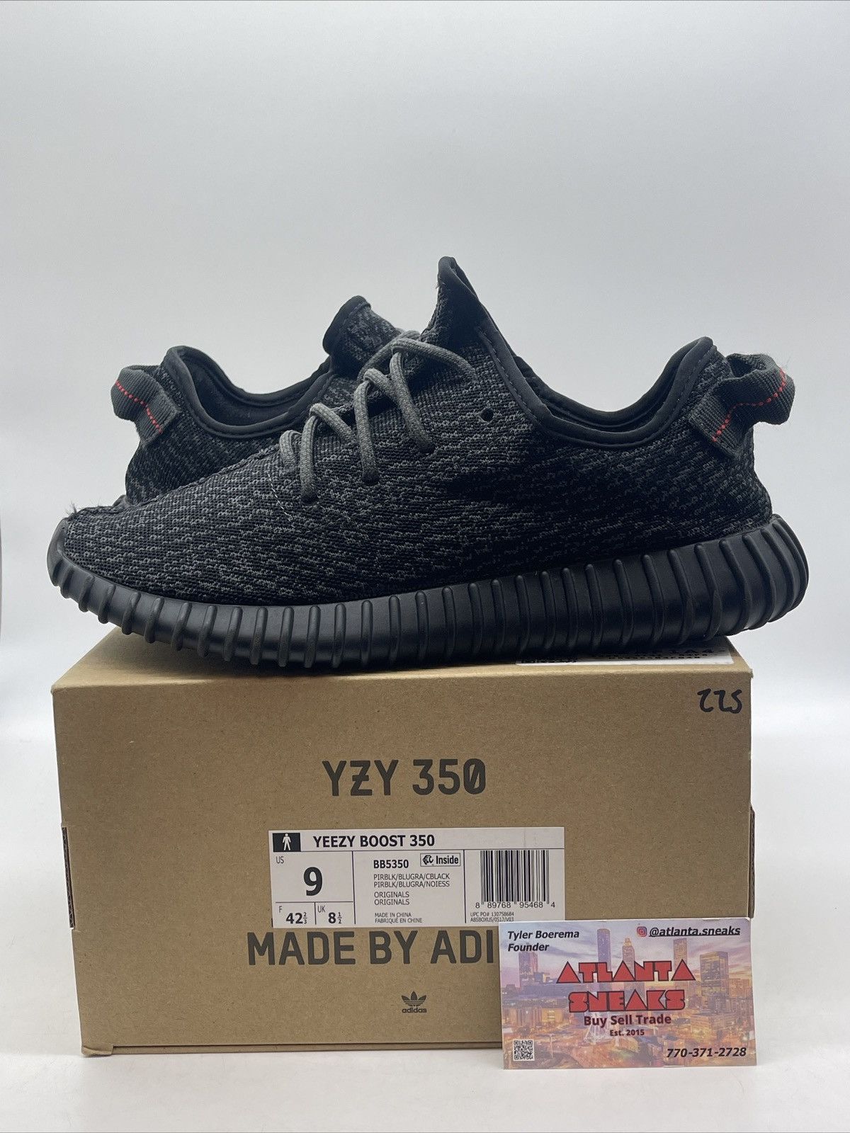 Adidas Yeezy boost 350 pirate black Size US 9 / EU 42 - 1 Thumbnail