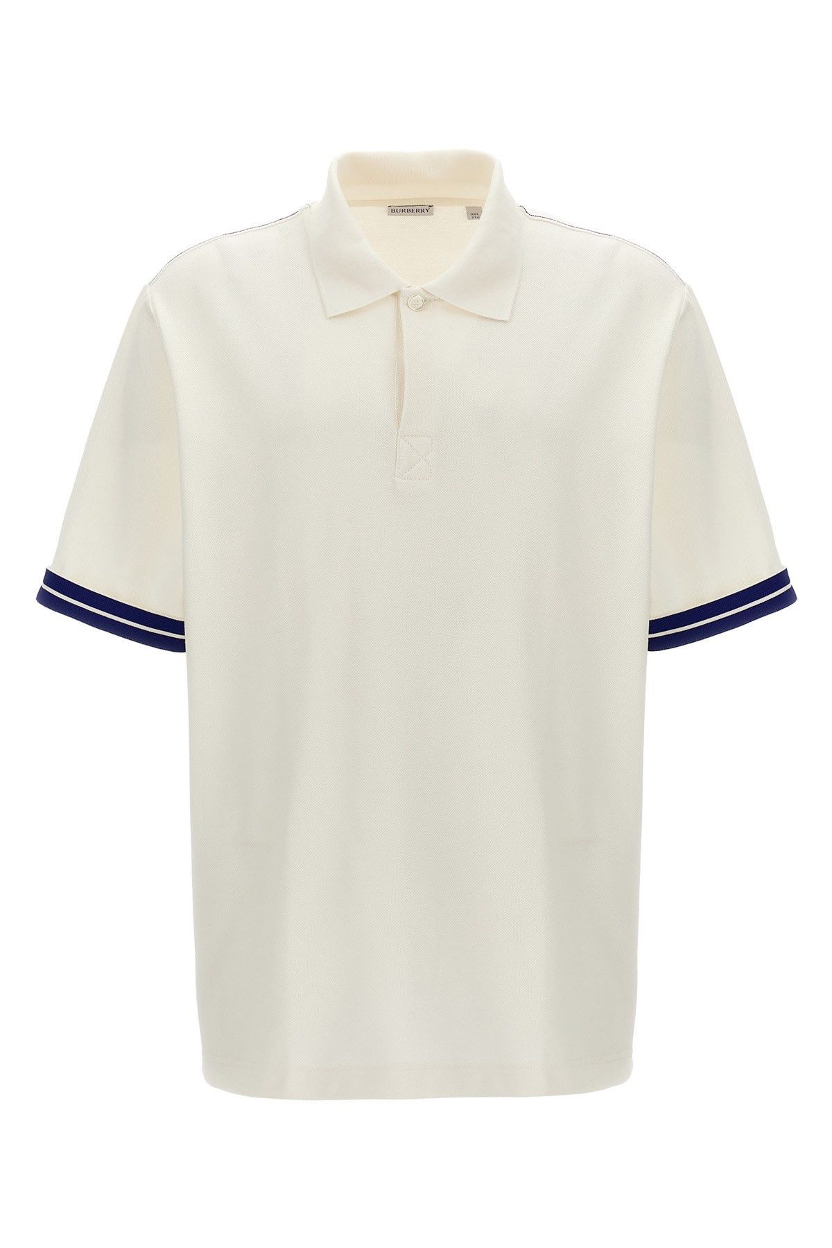 image of Burberry 'ekd' Polo Shirt in White, Men's (Size Medium)