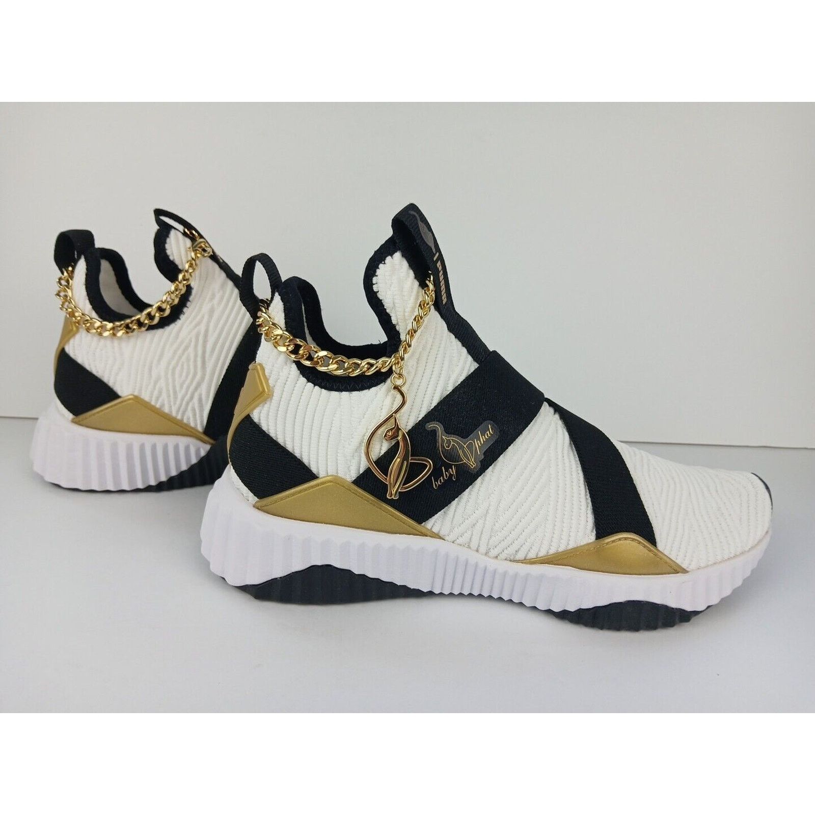 Puma Puma Baby Phat X Defy Mid Women Sz 6.5 White/Blk Shoes Size US 6.5 / IT 36.5 - 6 Thumbnail