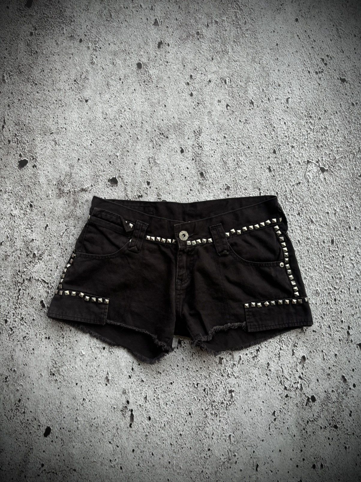 Hysteric Glamour Y2k Murua Studded Black Ifsix Punk Style Short Size 29" - 1 Thumbnail