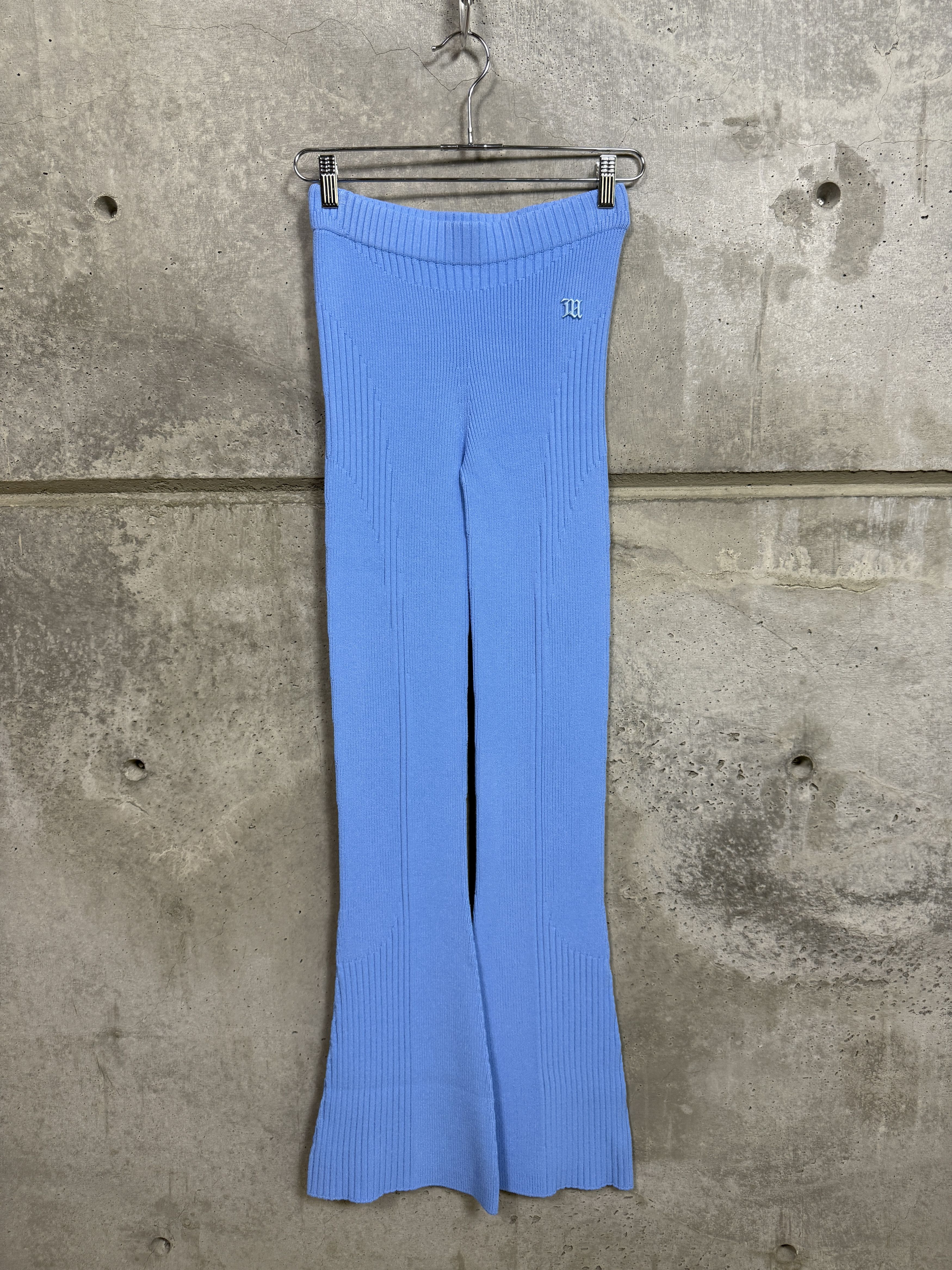 Misbhv $320 MISBHV Blue Knit Seamless Flared Pants Size 28" / US 6 / IT 42 - 6 Thumbnail