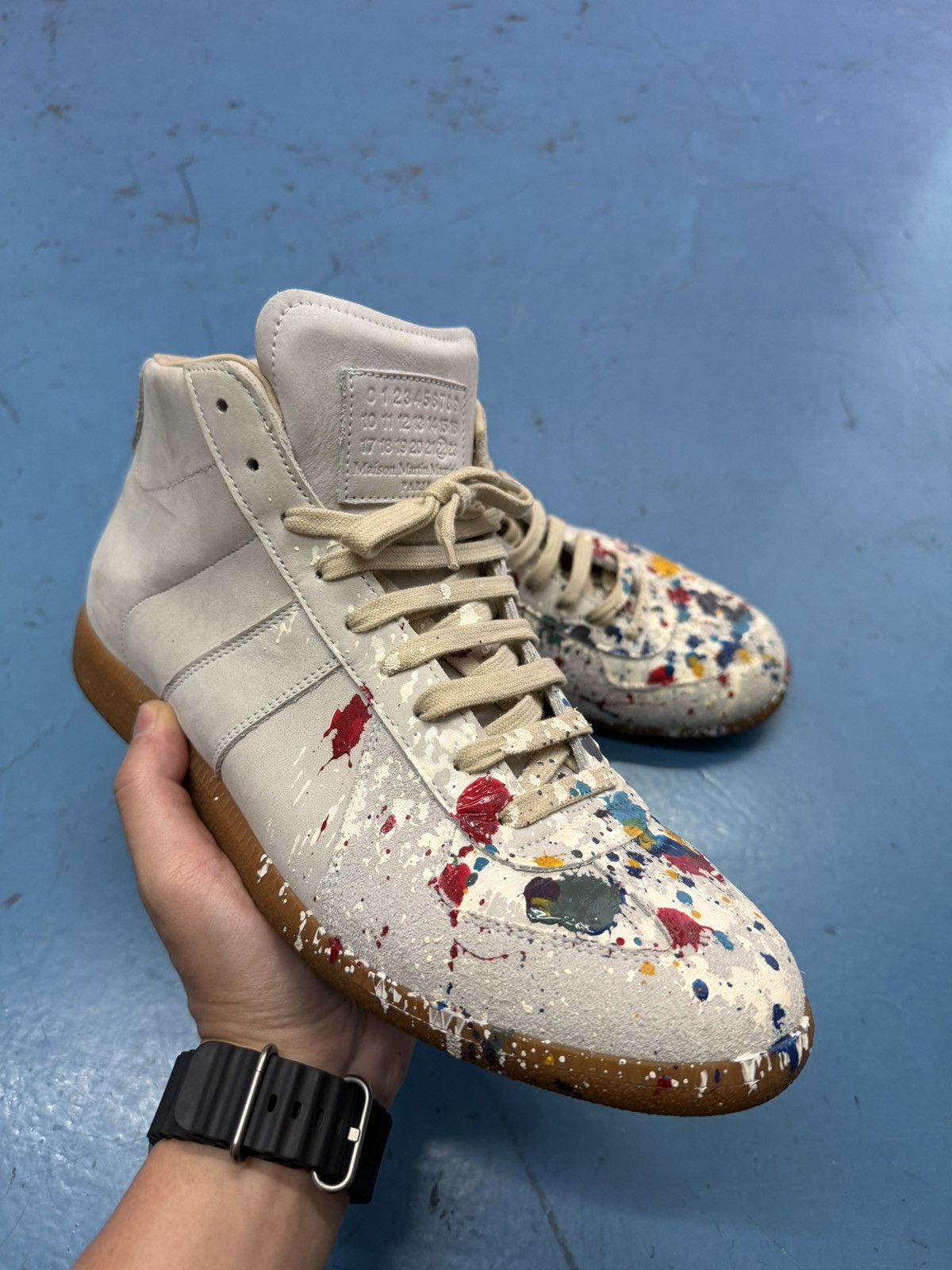 Maison Margiela MARGIELA GATS HIGH PAINT SPLATTER Size US 12 / EU 45 - 1 Thumbnail