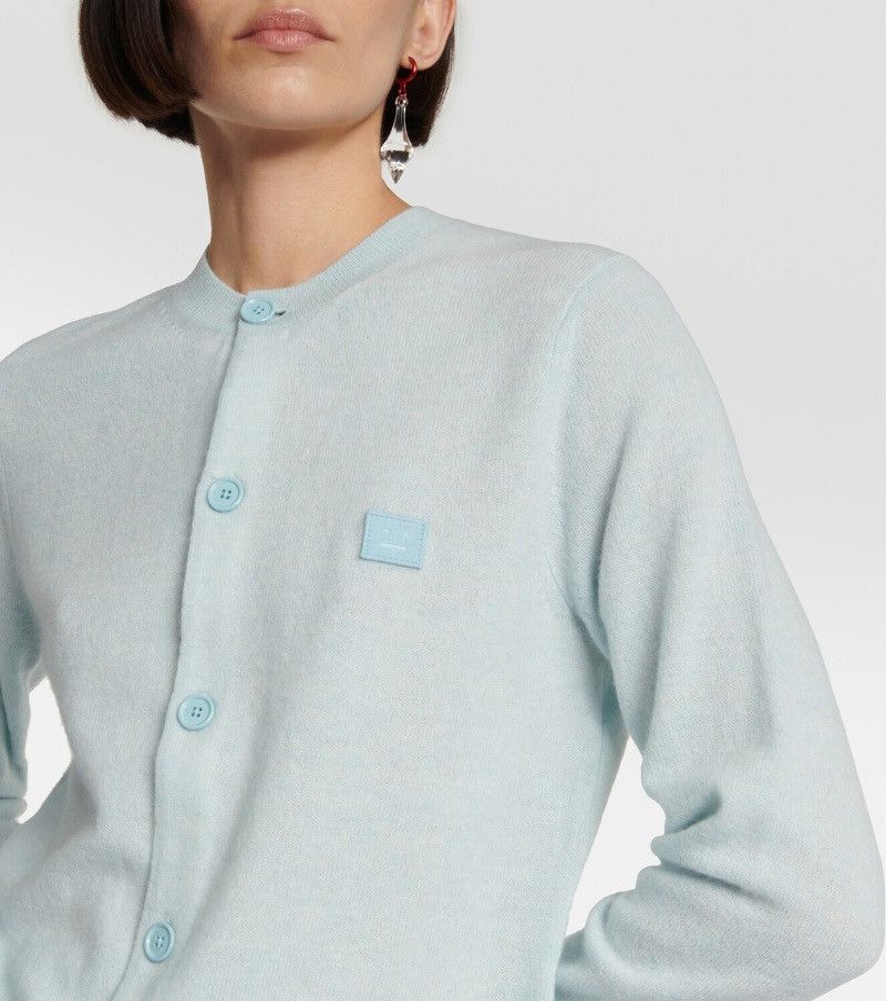 Acne Studios ACNE STUDIOS Face Logo Wool Knit Cardigan – Size S Size S / US 4 / IT 40 - 12 Thumbnail