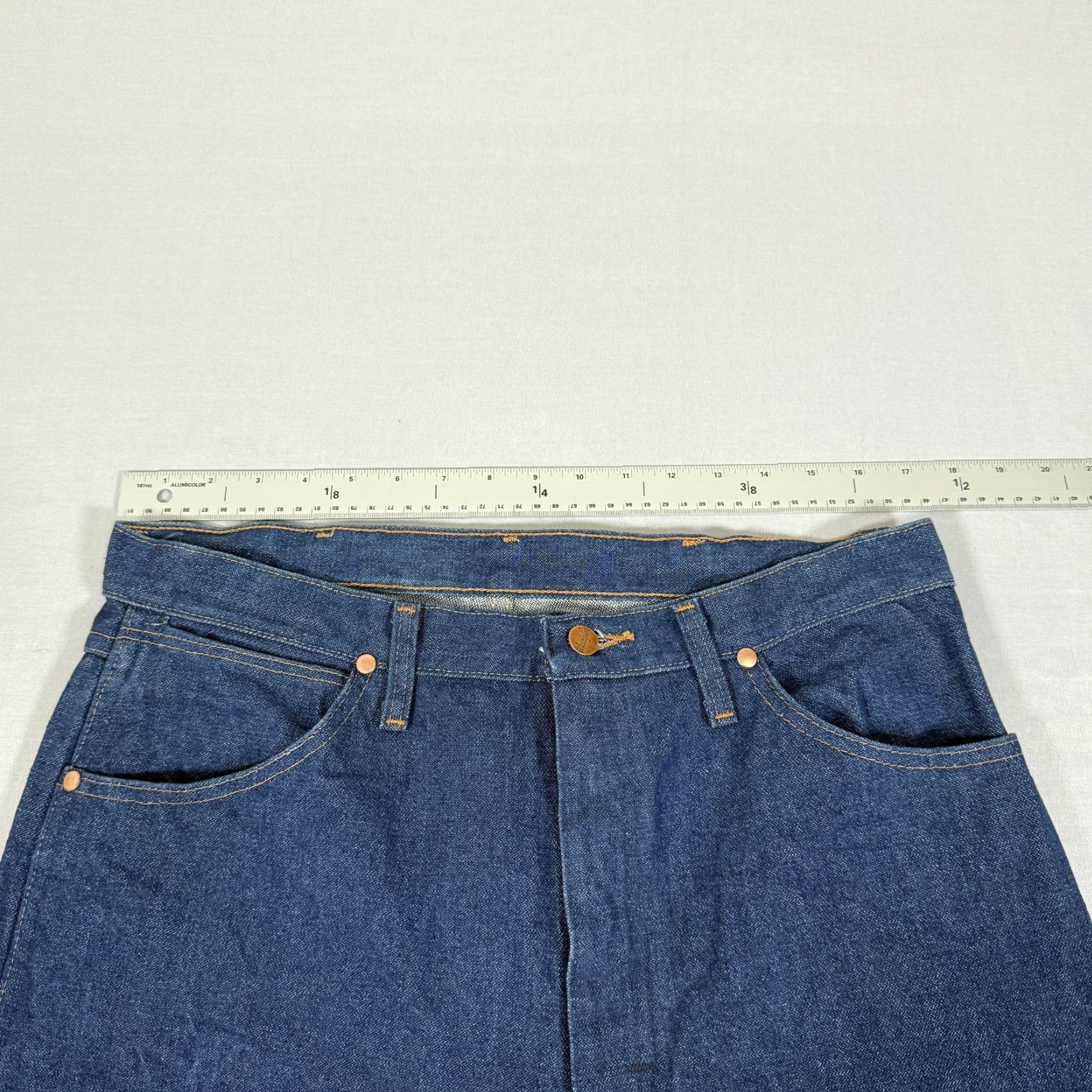 Wrangler Wrangler Jeans Mens 34x36 Blue 13MWZ Straight Denim Pants Western Cowboy Jeans Men Size US 34 / EU 50 - 6 Thumbnail