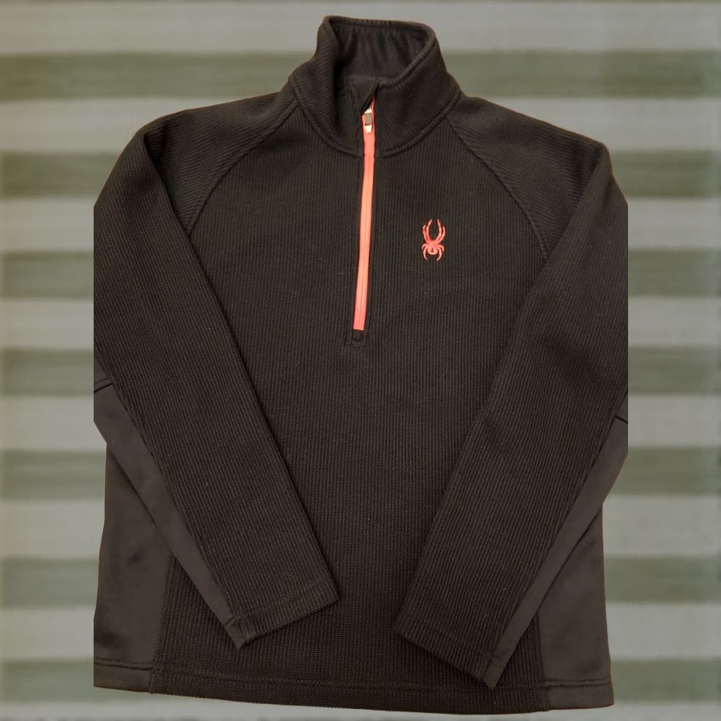 Spyder VINTAGE SPYDER Core Sweater 1/4 Zip Pullover Black Red Men’s Small Size US S / EU 44-46 / 1 - 1 Thumbnail