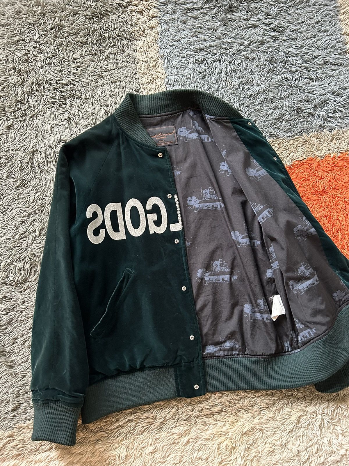 Undercover Rebelgods Green Velour Jacket Size US M / EU 48-50 / 2 - 4 Thumbnail