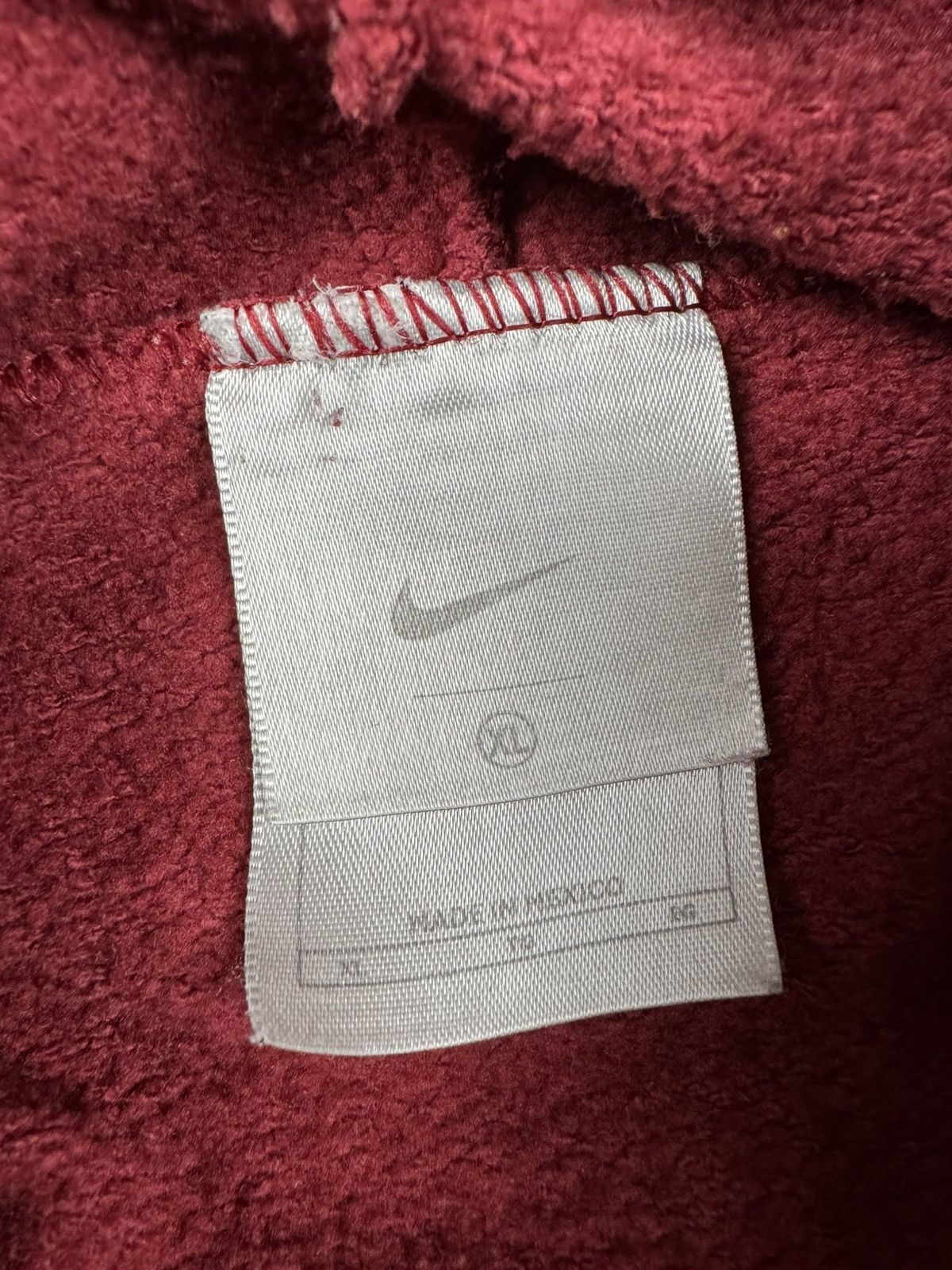Nike × Vintage Vintage 90s Nike center swoosh super baggy distressed hoodie Size US XL / EU 56 / 4 - 6 Thumbnail