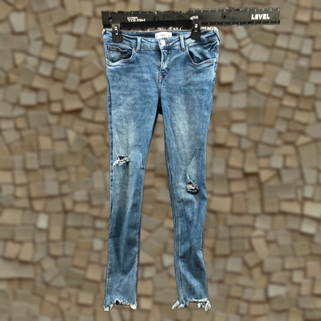 Mango Mango Denim Skinny Jeans Womens Medium Wash Blue 8 Regular Rise Mid 5-Pocket Denim Jeans Mango Denim Size 30" / US 8 / IT 44 - 1 Thumbnail