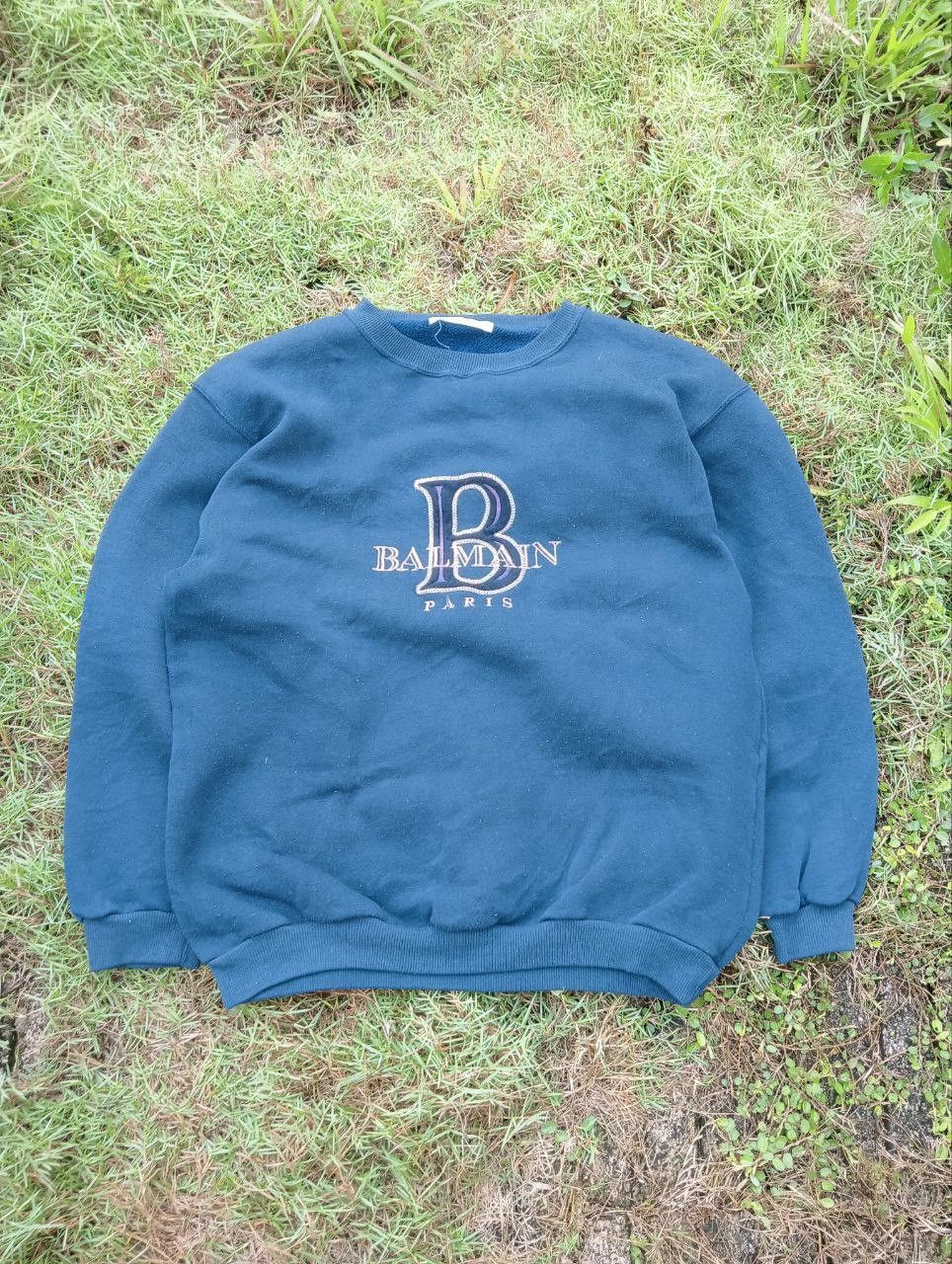 Pierre Balmain VINTAGE PIERRE BALMAIN SPELLOUT SWEATSHIRT - SIZE L Size US L / EU 52-54 / 3 - 1 Thumbnail