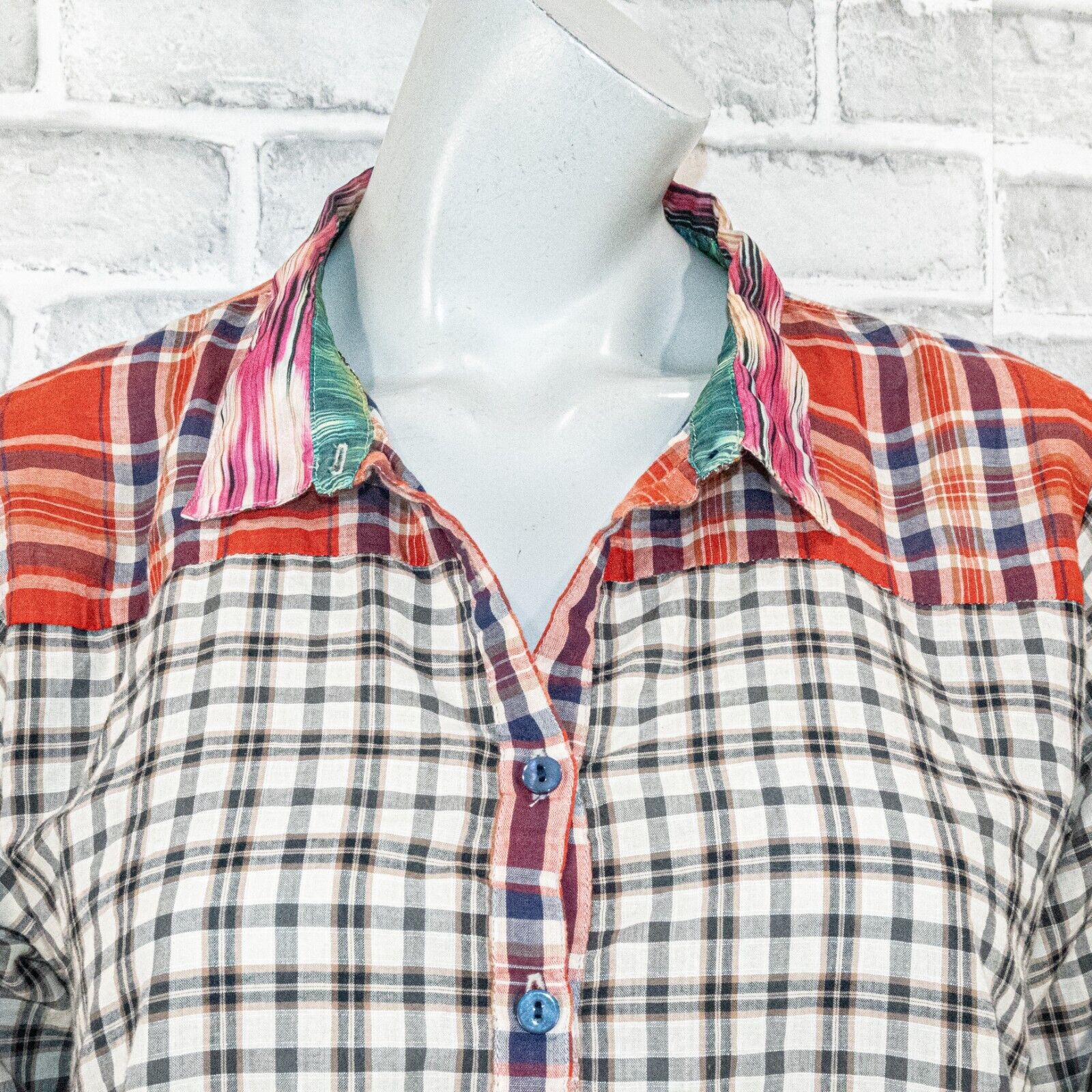 Johnny Was Johnny Was Women's Plaid Patchwork BOHO Tunic Blouse Small Size S / US 4 / IT 40 - 11 Thumbnail
